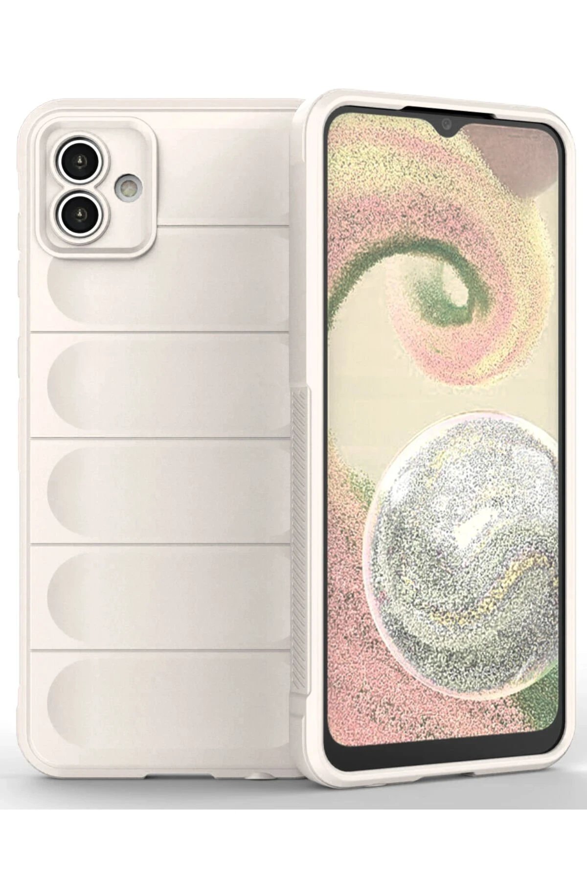 Samsung Galaxy A04 Kılıf Optimum Silikon - Krem-(5796)