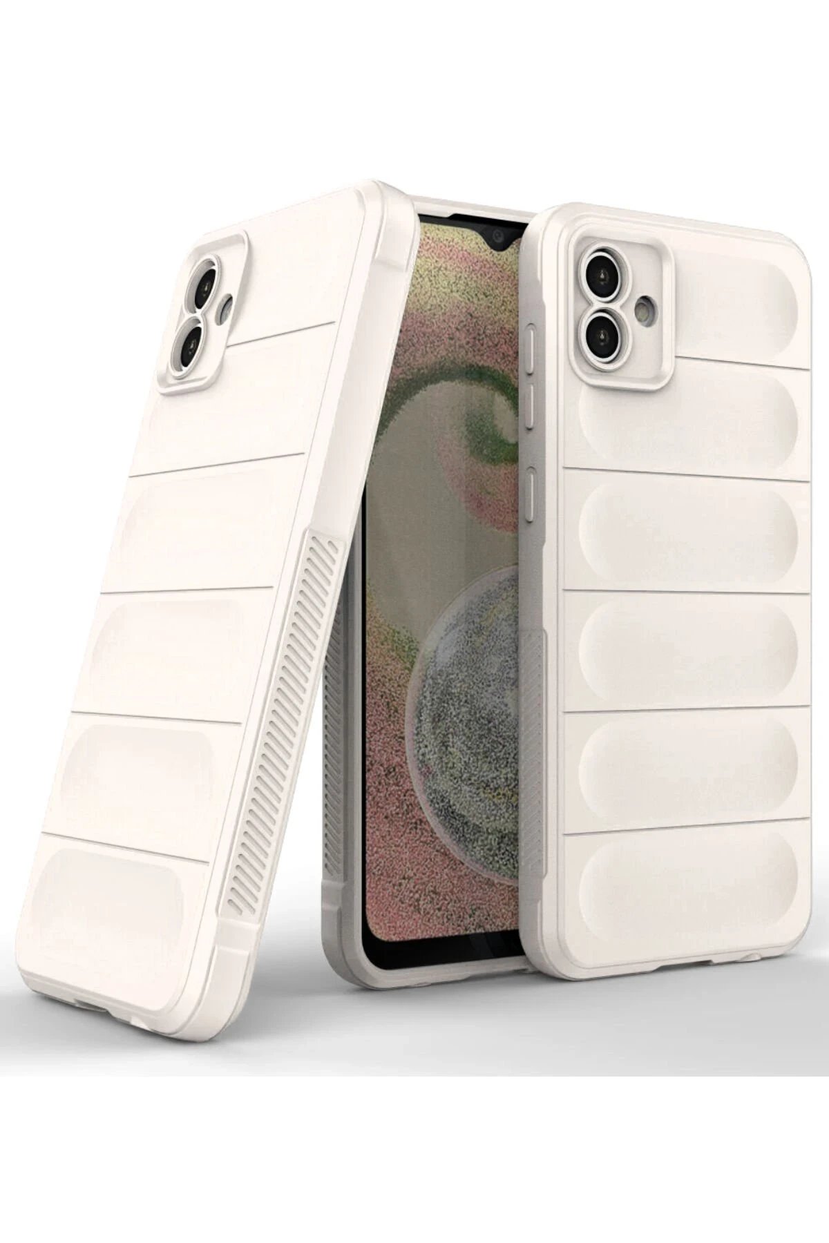 Samsung Galaxy A04 Kılıf Optimum Silikon - Krem-(5796) - Görsel 2