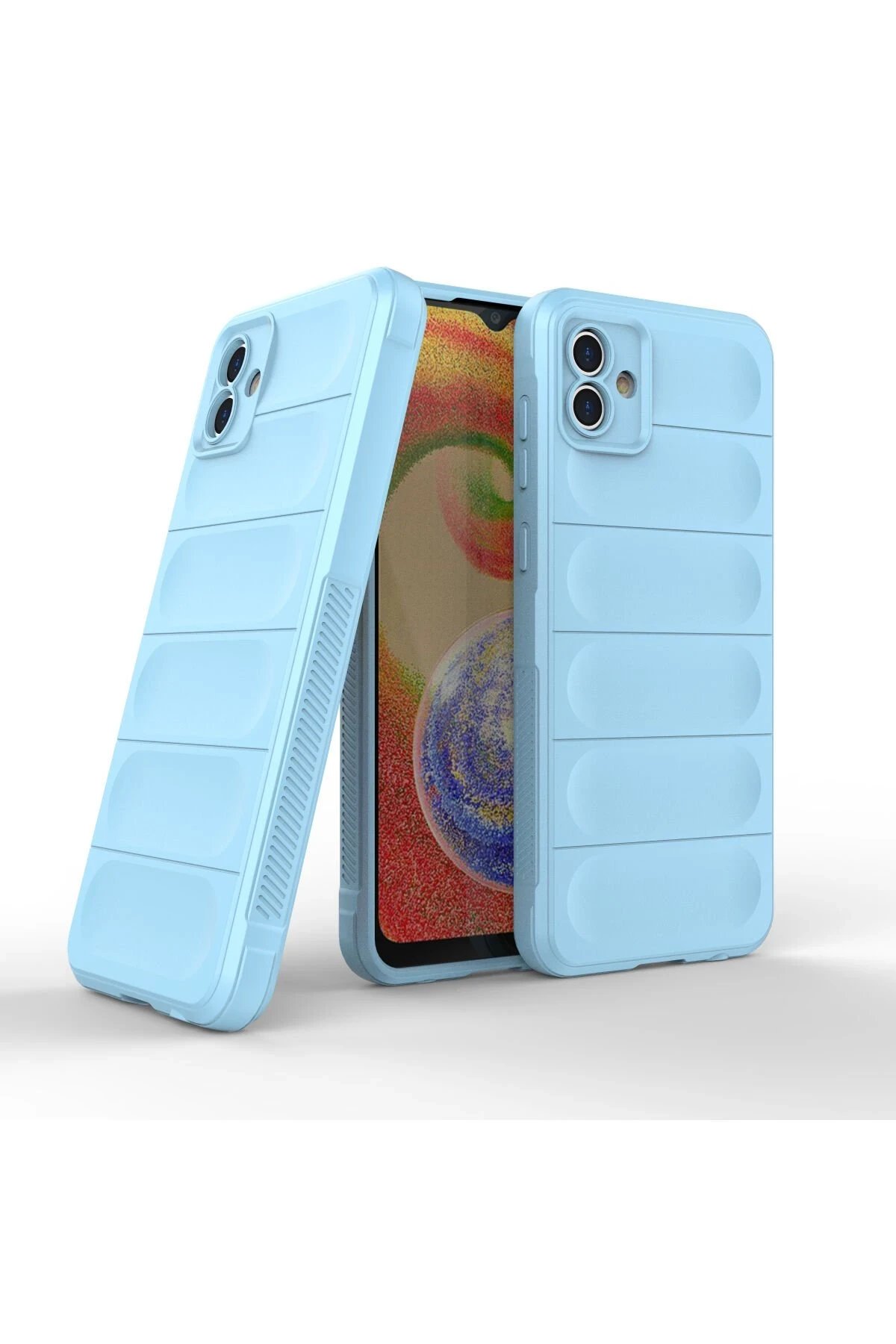 Samsung Galaxy A04 Kılıf Optimum Silikon - Sky Blue-(5796) - Görsel 2