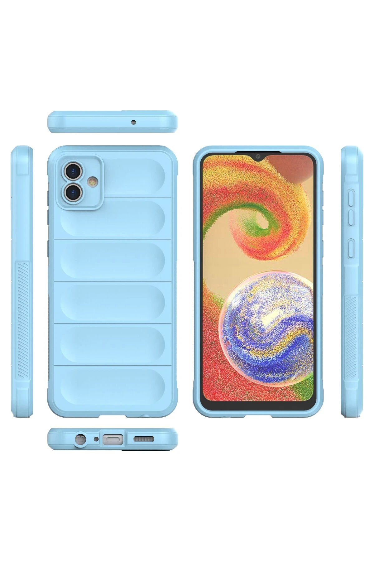 Samsung Galaxy A04 Kılıf Optimum Silikon - Sky Blue-(5796) - Görsel 3