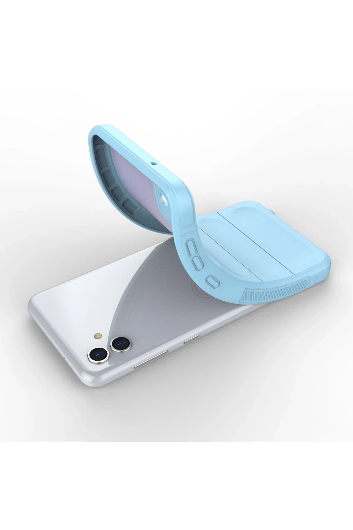 Samsung Galaxy A04 Kılıf Optimum Silikon - Sky Blue-(5796) - Görsel 4