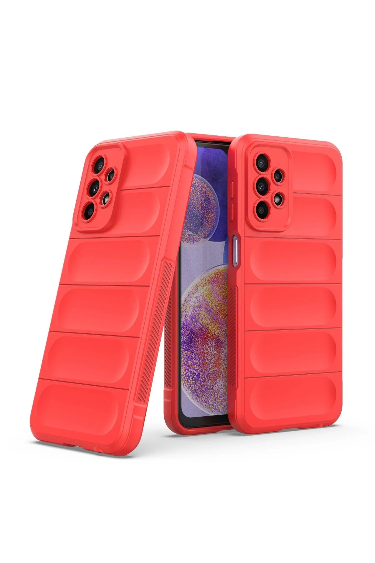 Samsung Galaxy A23 4G Kılıf Optimum Silikon - Kırmızı-(5796) - Görsel 2