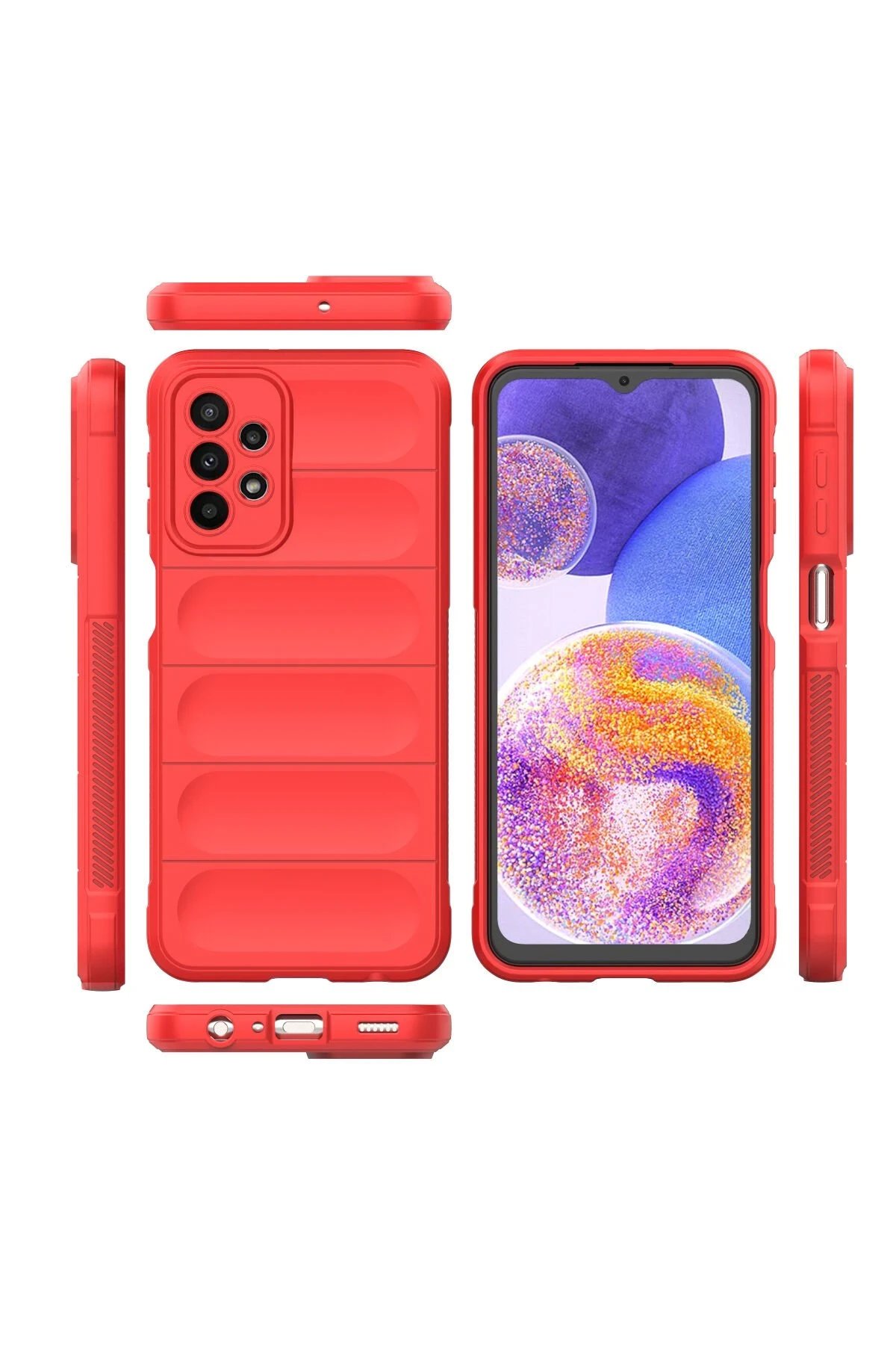 Samsung Galaxy A23 4G Kılıf Optimum Silikon - Kırmızı-(5796) - Görsel 3