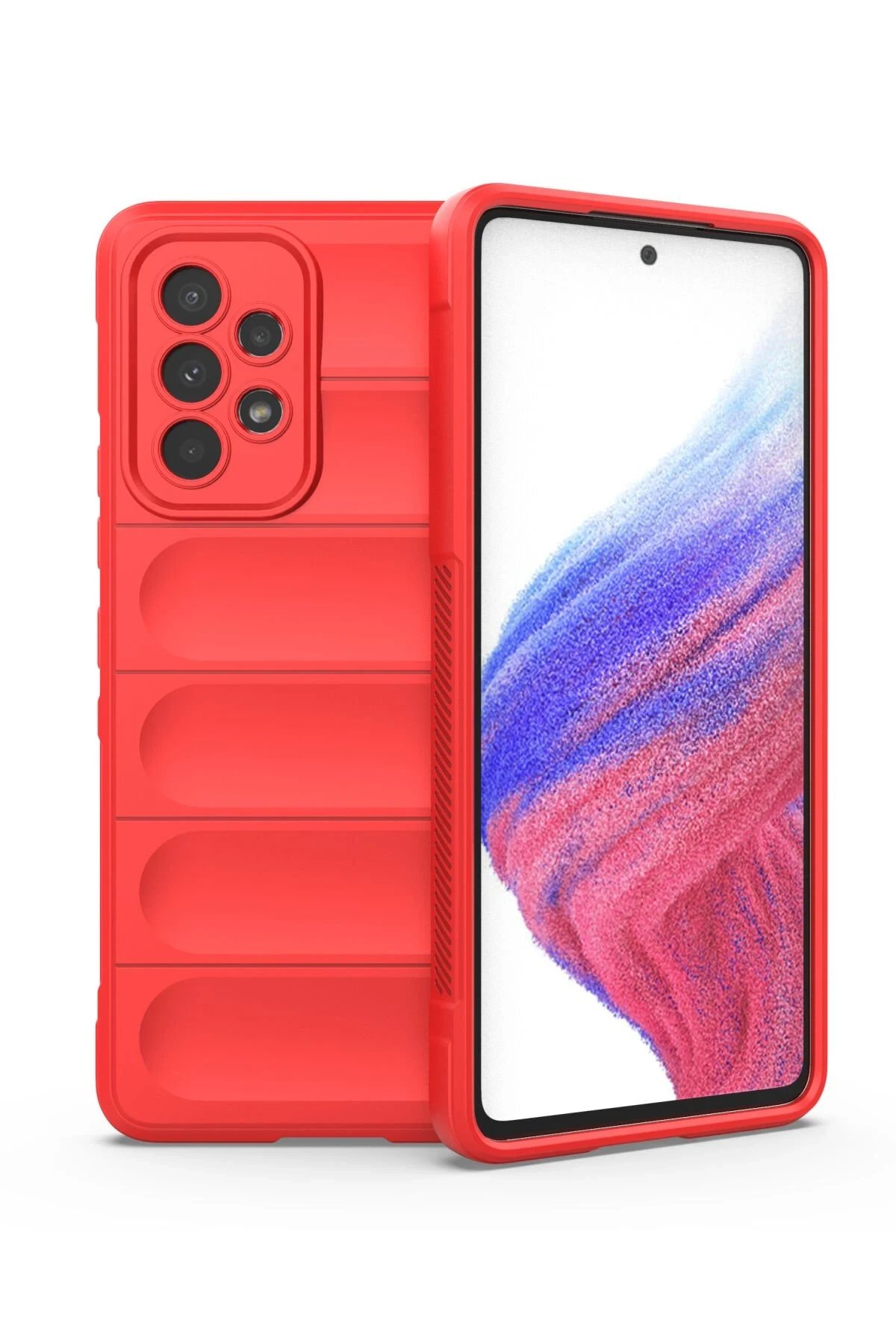 Samsung Galaxy A53 5G Kılıf Optimum Silikon - Kırmızı-(5796)