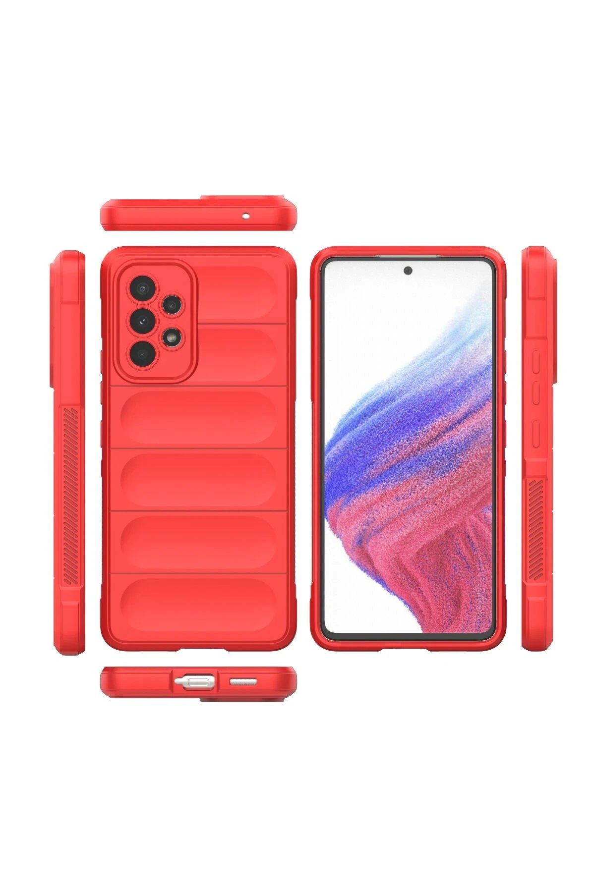 Samsung Galaxy A53 5G Kılıf Optimum Silikon - Kırmızı-(5796) - Görsel 3