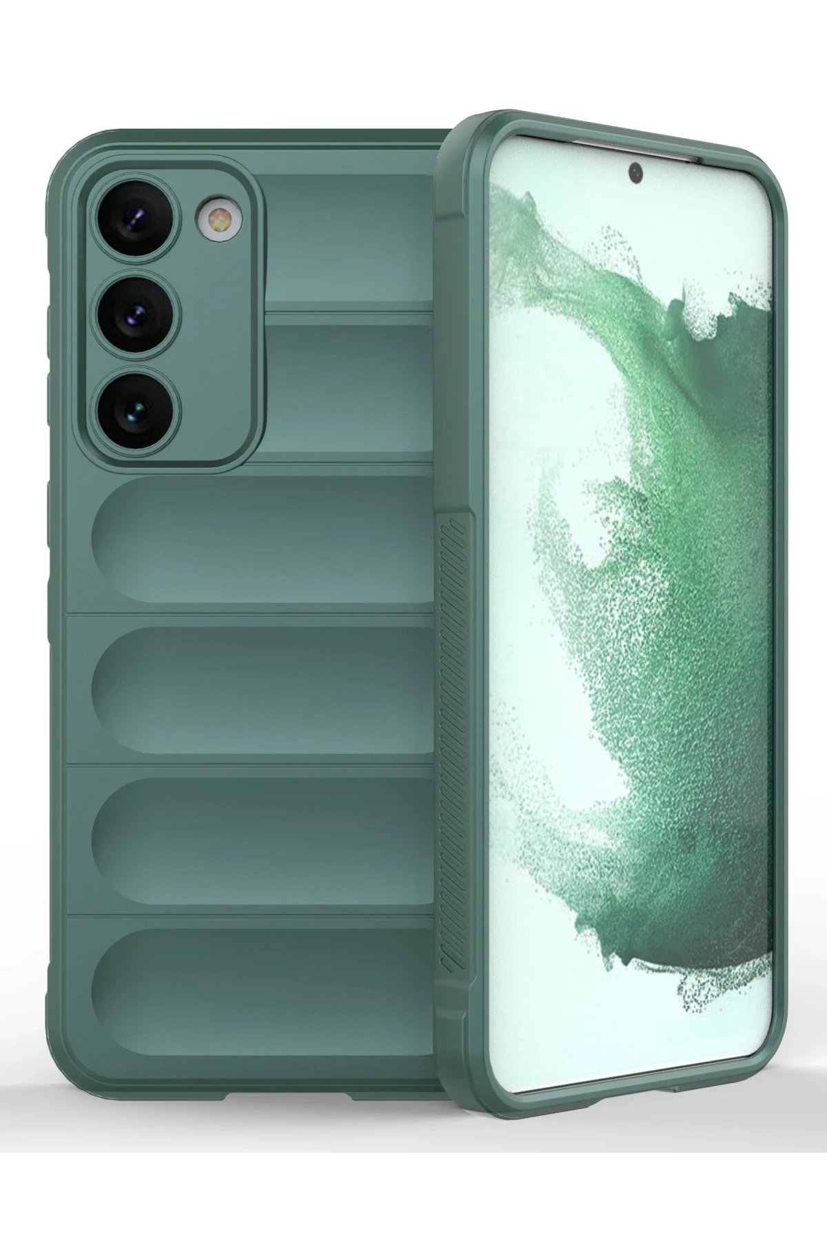 Samsung Galaxy S23 Plus Kılıf Optimum Silikon - Koyu Yeşil-(5796)