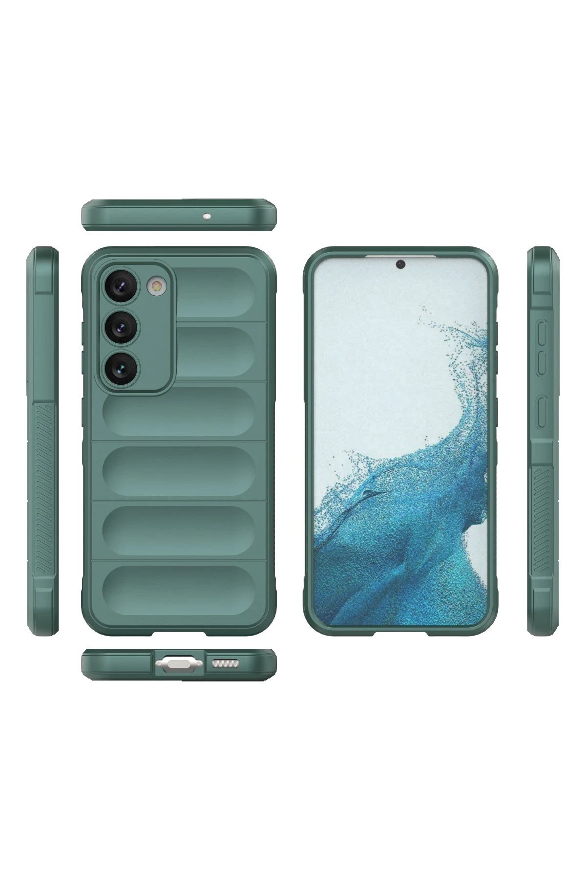 Samsung Galaxy S23 Plus Kılıf Optimum Silikon - Koyu Yeşil-(5796) - Görsel 3