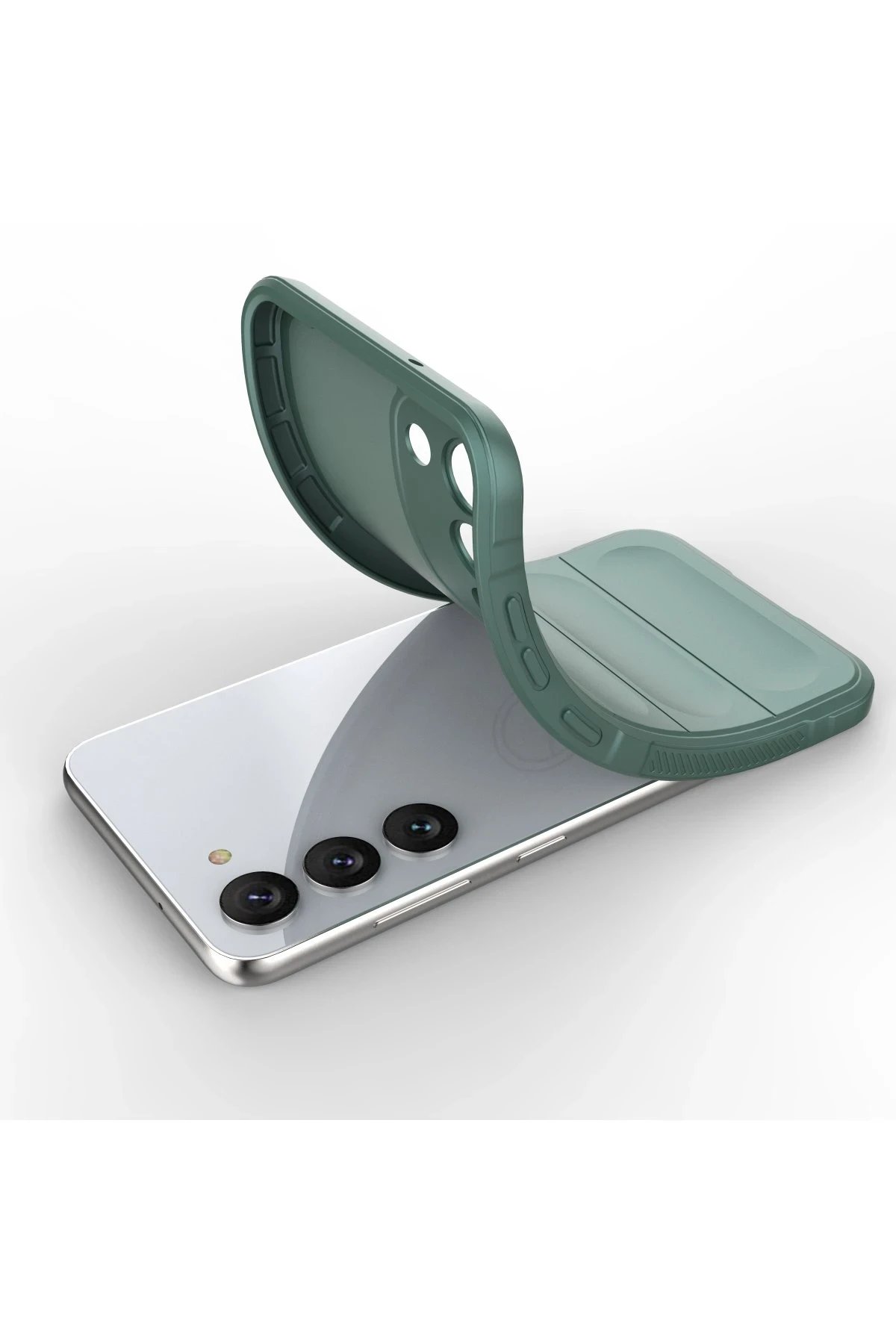 Samsung Galaxy S23 Plus Kılıf Optimum Silikon - Koyu Yeşil-(5796) - Görsel 4