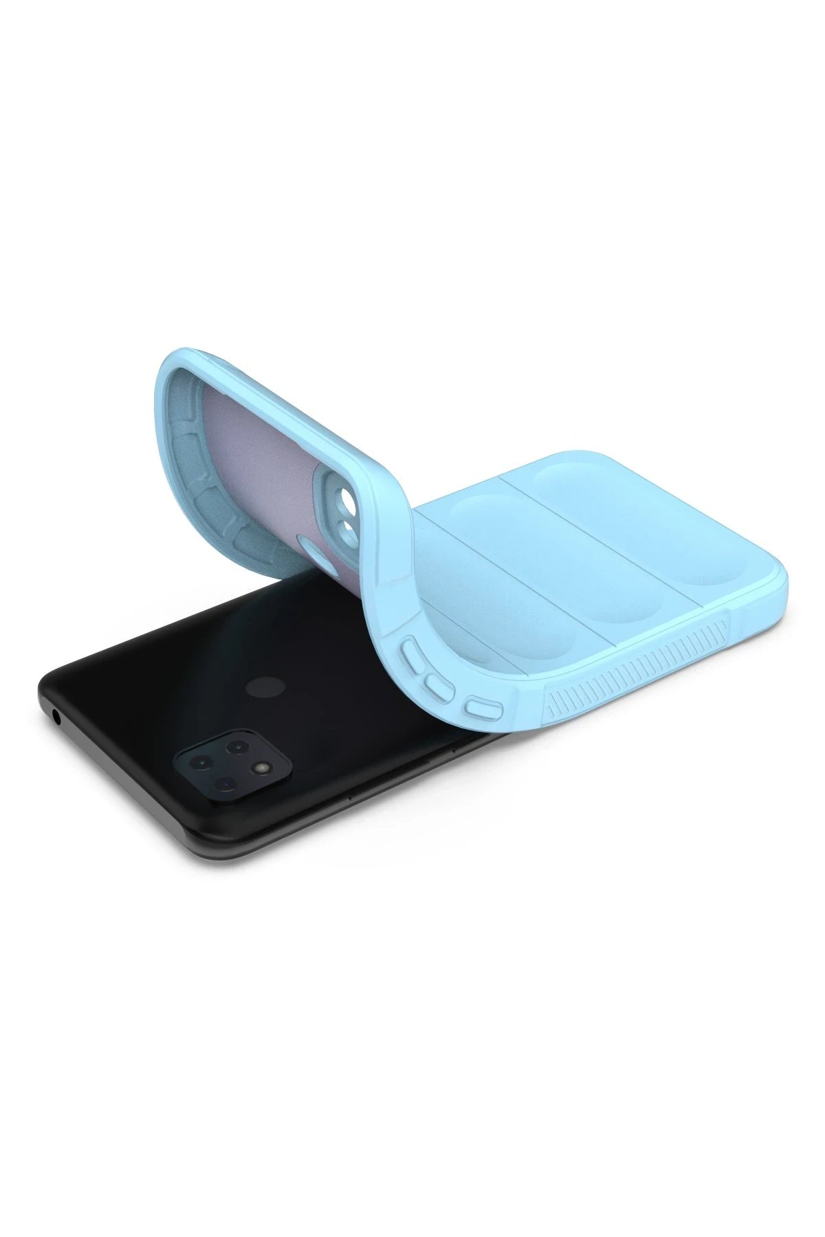 Xiaomi Redmi 9C Kılıf Optimum Silikon - Sky Blue-(5796) - Görsel 4