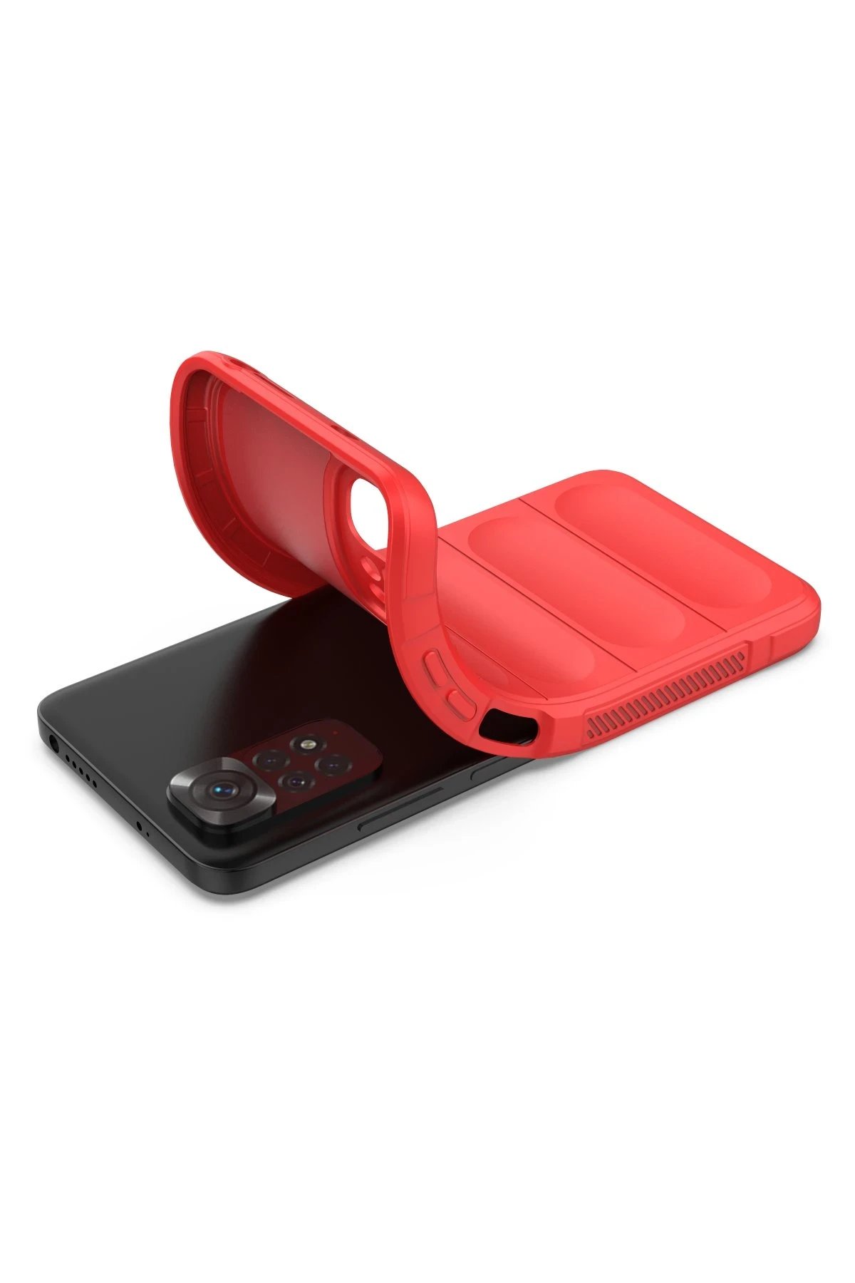 Xiaomi Redmi Note 11 Kılıf Optimum Silikon - Kırmızı-(5796) - Görsel 4