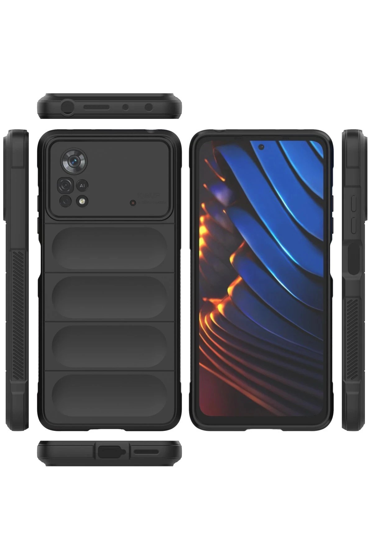 Xiaomi Poco X4 Pro 5G Kılıf Optimum Silikon - Siyah-(5796) - Görsel 3