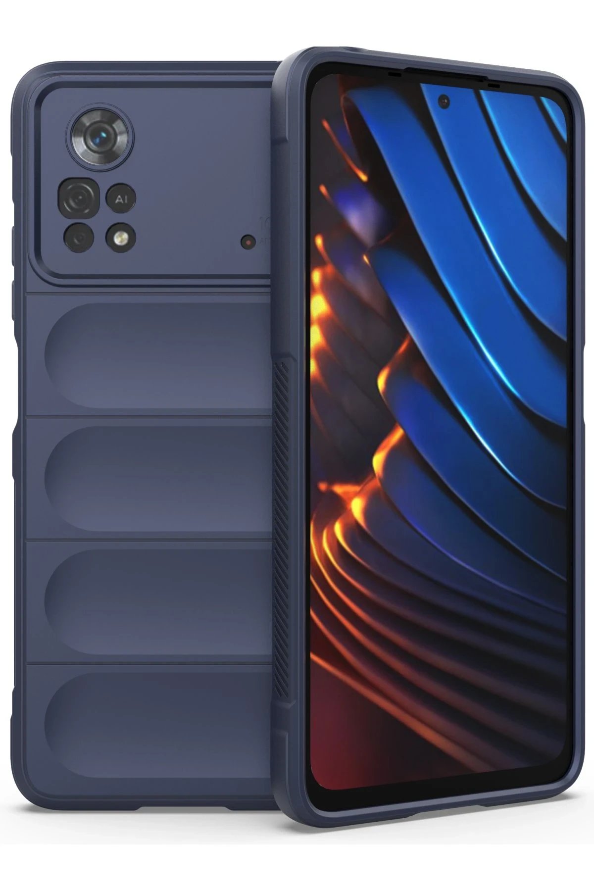 Xiaomi Poco X4 Pro 5G Kılıf Optimum Silikon - Lacivert-(5796)