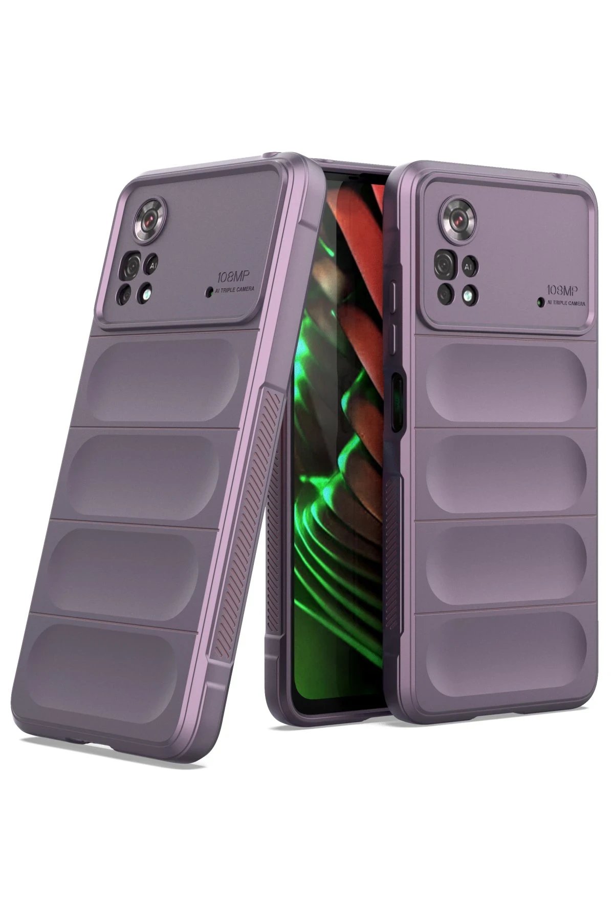 Xiaomi Poco X4 Pro 5G Kılıf Optimum Silikon - Mor-(5796) - Görsel 2