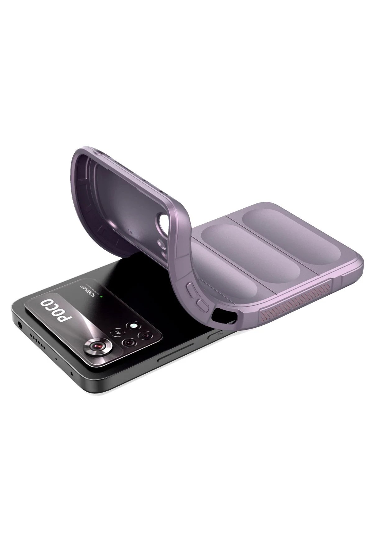 Xiaomi Poco X4 Pro 5G Kılıf Optimum Silikon - Mor-(5796) - Görsel 4