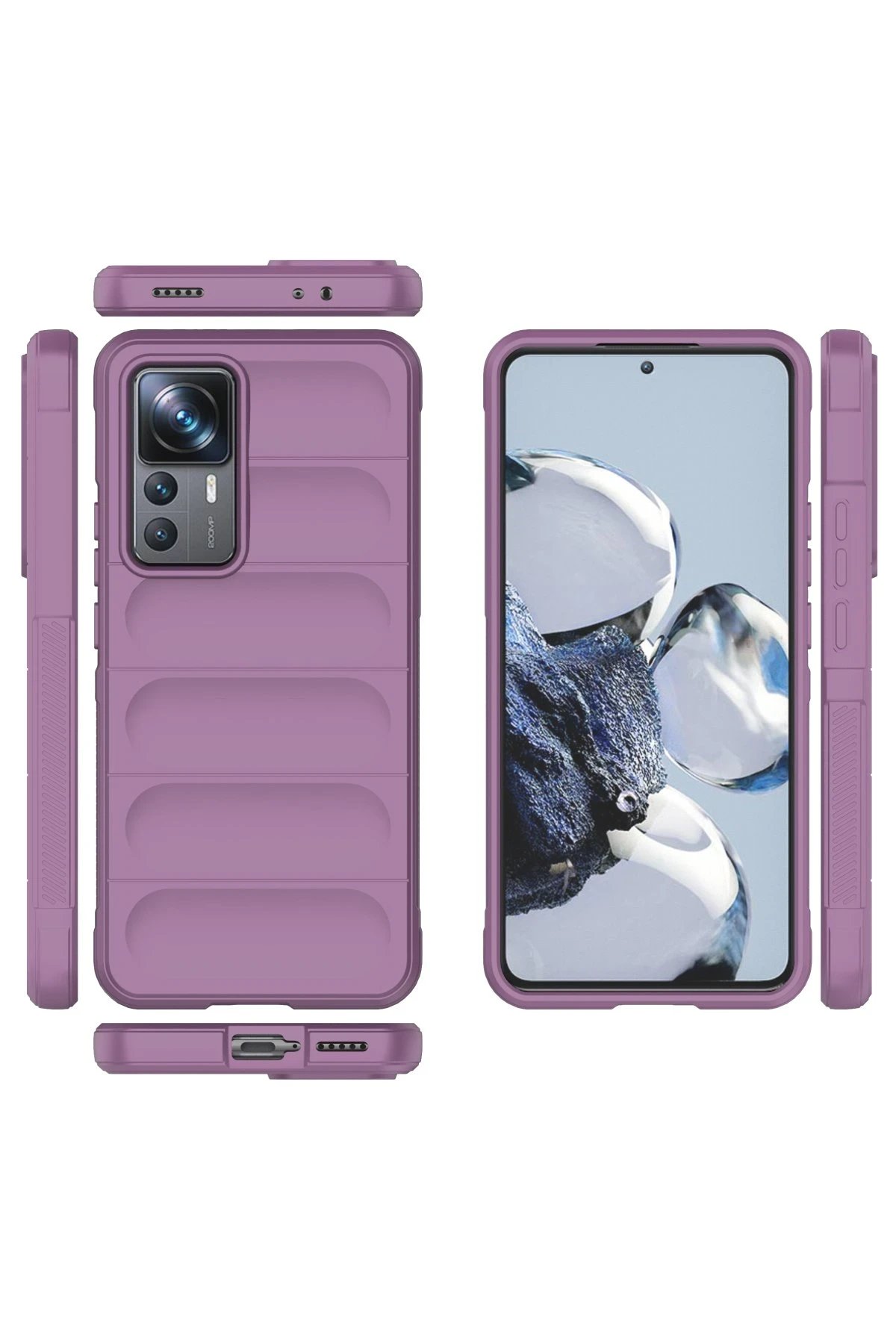 Xiaomi Mi 12T Pro Kılıf Optimum Silikon - Mor-(5796) - Görsel 3