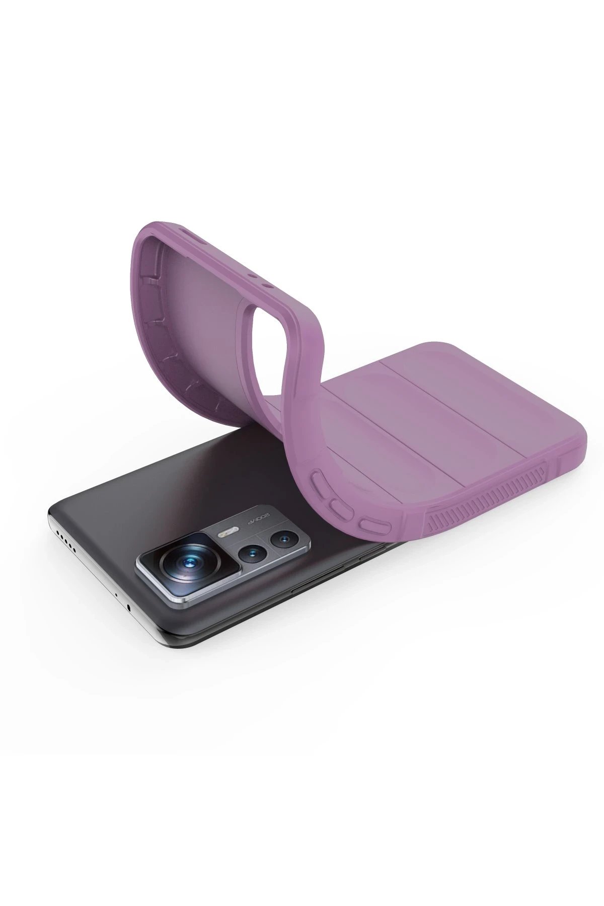 Xiaomi Mi 12T Pro Kılıf Optimum Silikon - Mor-(5796) - Görsel 4