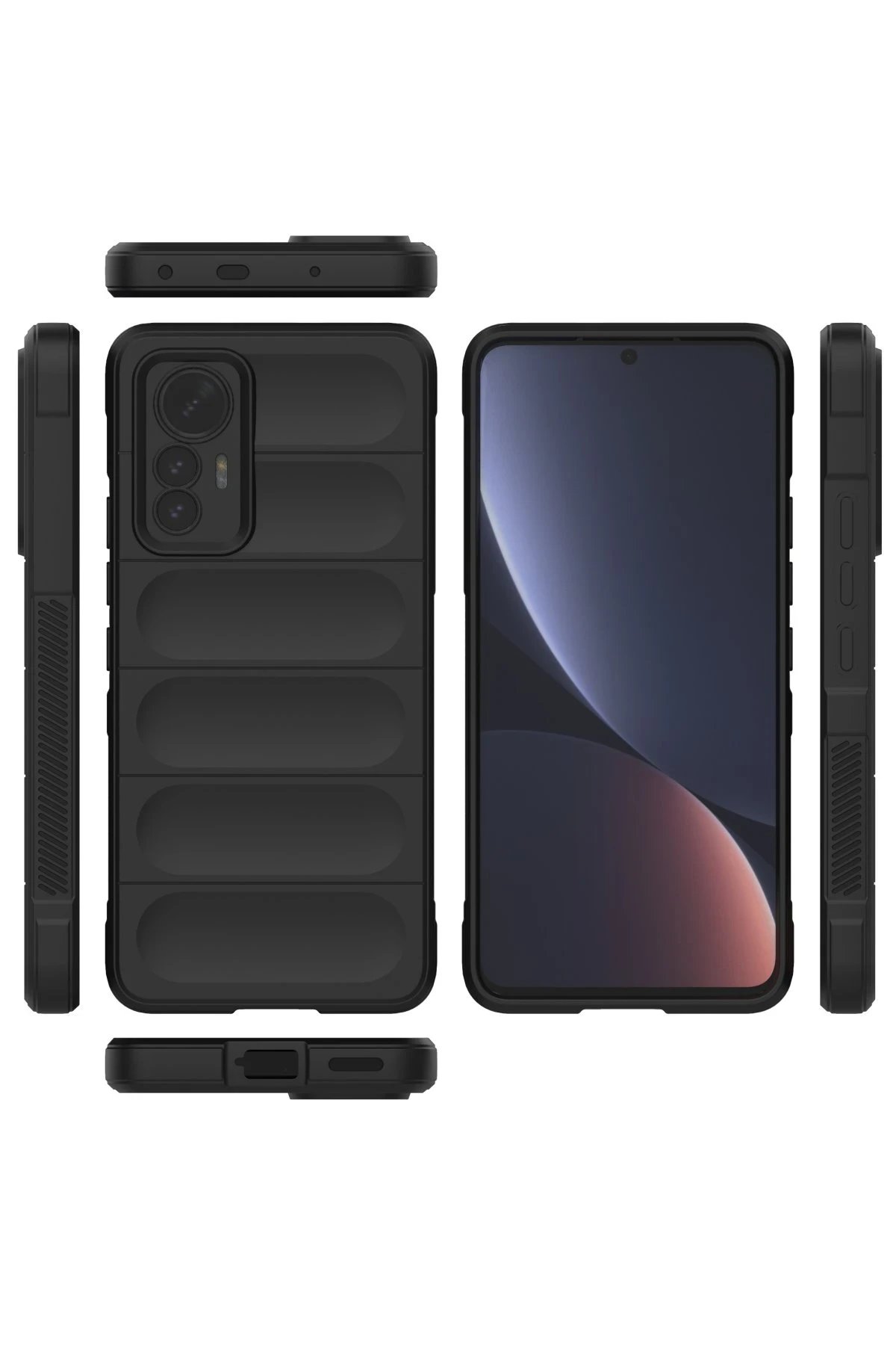 Xiaomi Mi 12 Lite Kılıf Optimum Silikon - Siyah-(5796) - Görsel 3