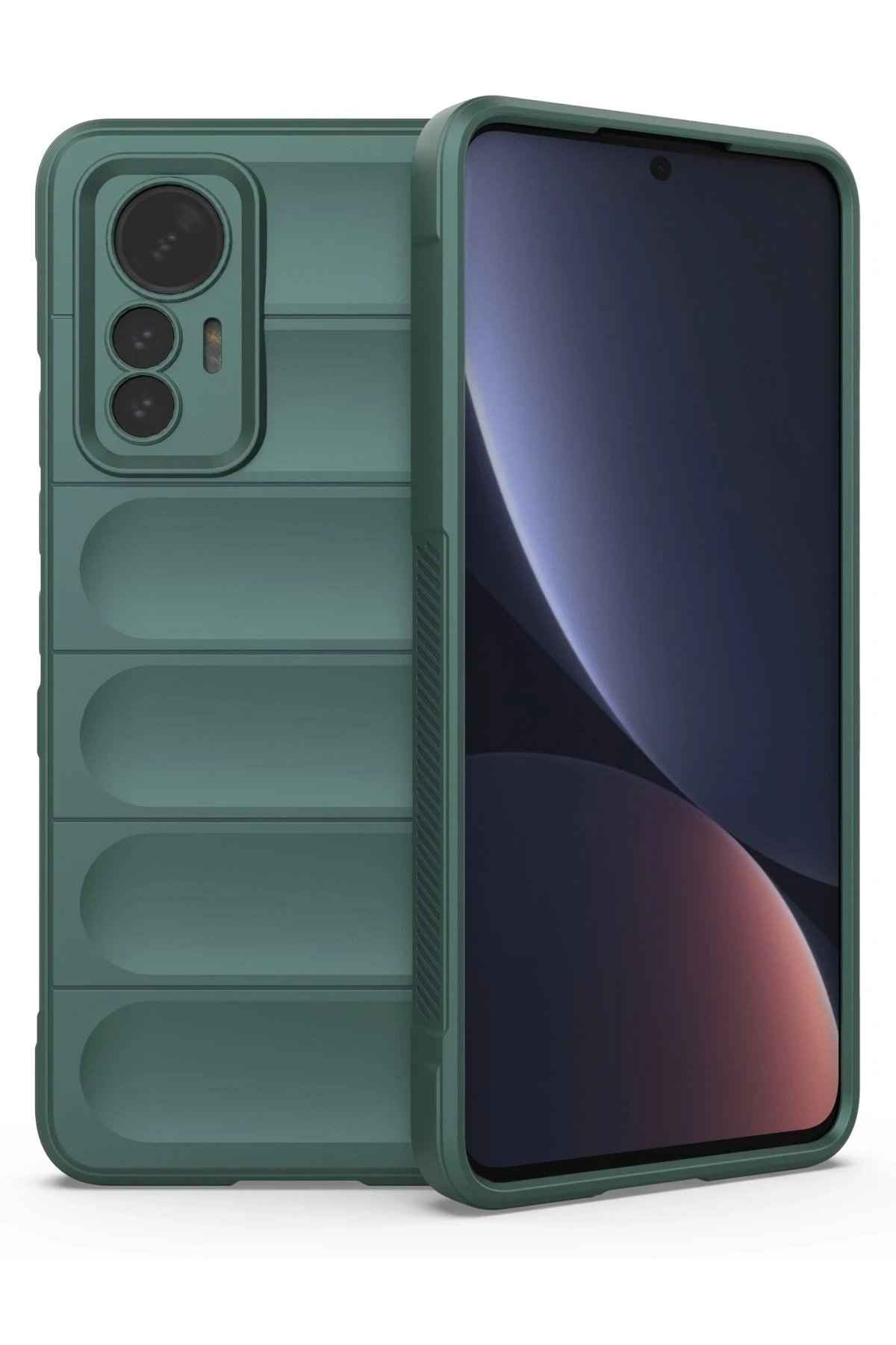 Xiaomi Mi 12 Lite Kılıf Optimum Silikon - Koyu Yeşil-(5796)