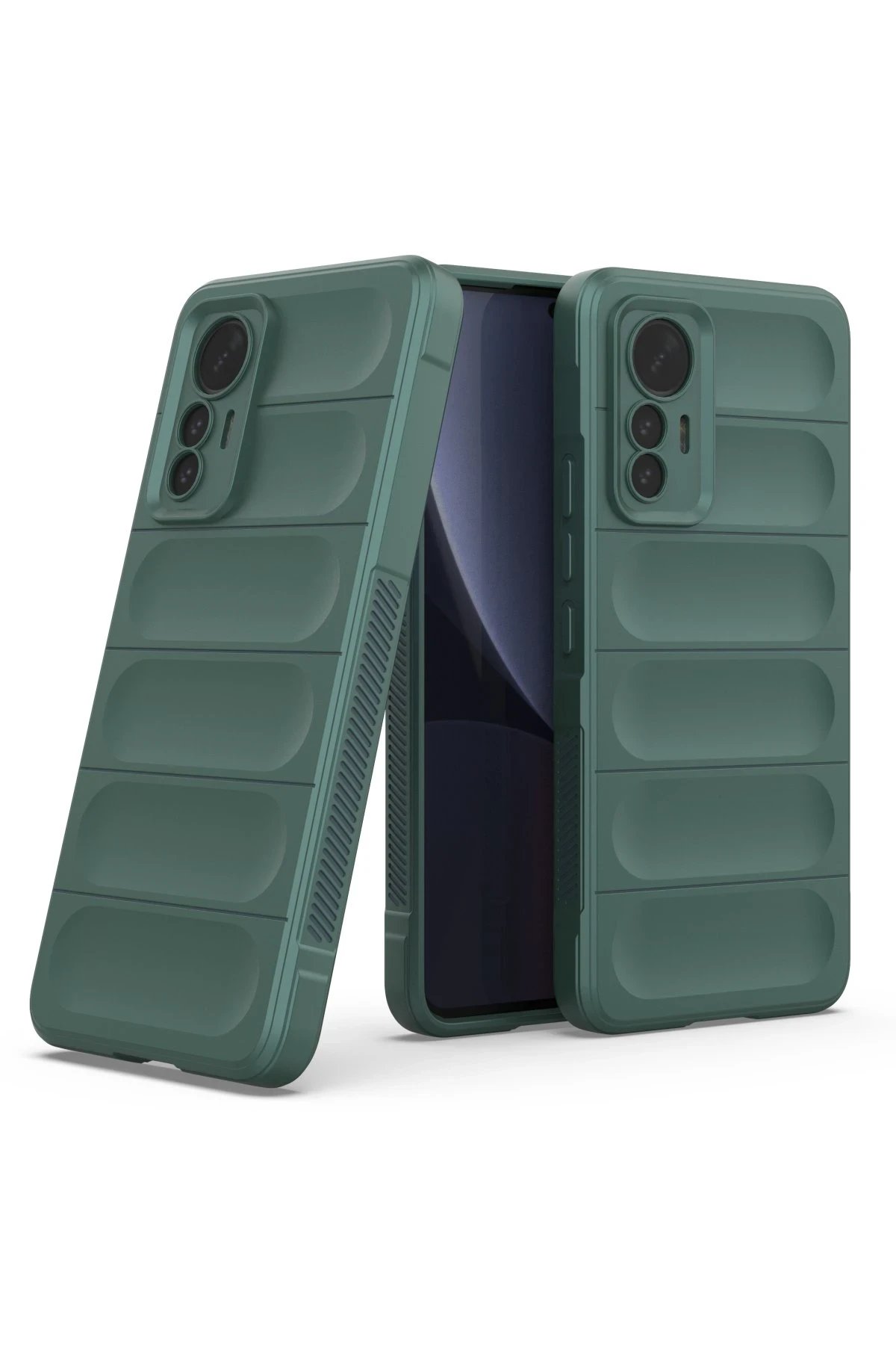 Xiaomi Mi 12 Lite Kılıf Optimum Silikon - Koyu Yeşil-(5796) - Görsel 2