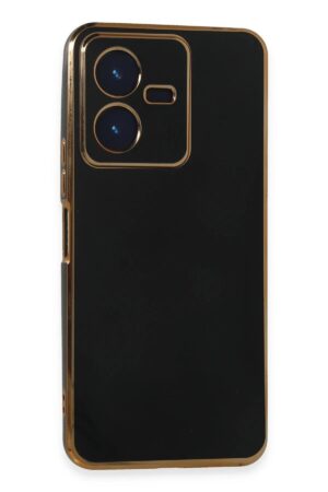 Vivo Y22 2022 Kılıf Volet Silikon - Siyah-(5796)