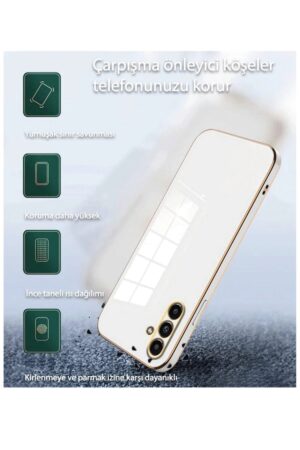 Samsung Galaxy A24 4G Kılıf Volet Silikon - Beyaz-(5796)