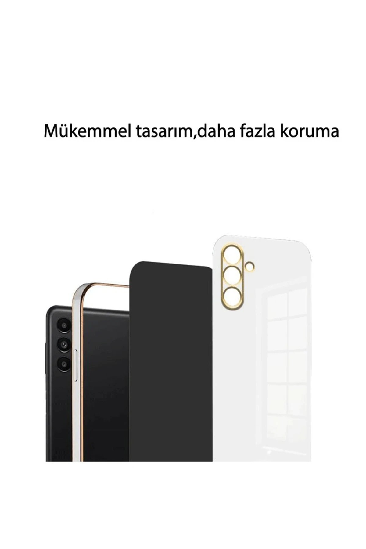 Samsung Galaxy A24 4G Kılıf Volet Silikon - Beyaz-(5796) - Görsel 3