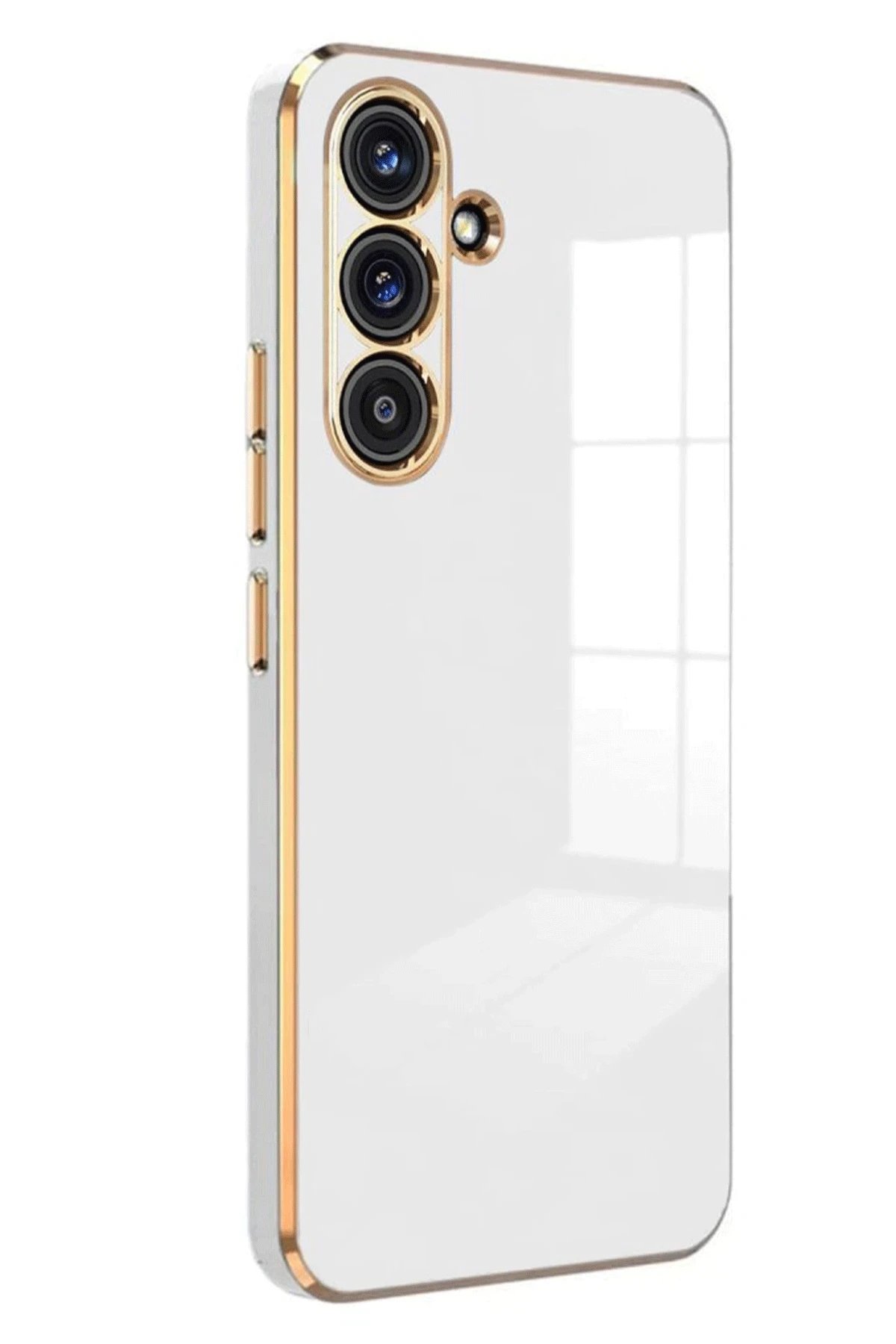 Samsung Galaxy A24 4G Kılıf Volet Silikon - Beyaz-(5796) - Görsel 4