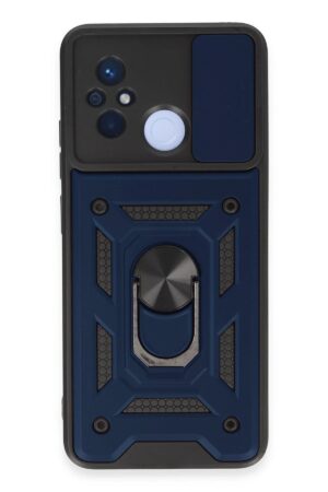 Xiaomi Redmi 12C Kılıf Pars Lens Yüzüklü Silikon - Lacivert-(5796)