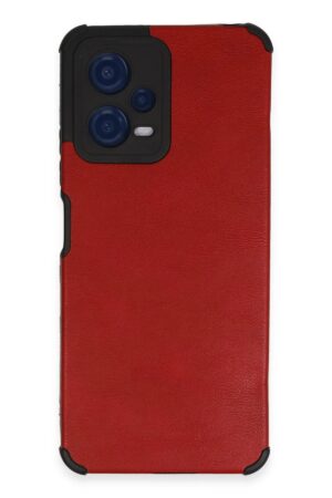 Xiaomi Redmi Note 12 5G Kılıf Loop Deri Silikon - Kırmızı-(5796)