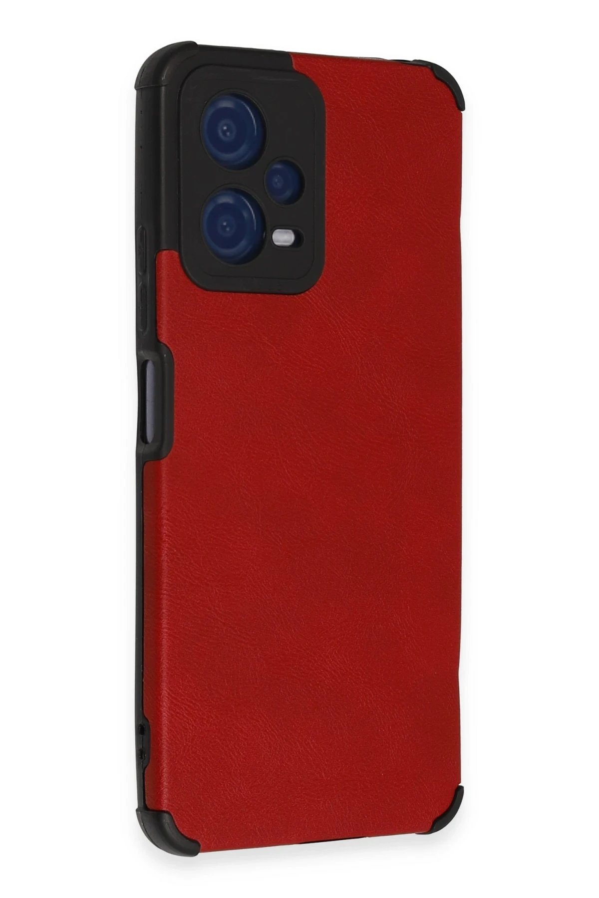 Xiaomi Redmi Note 12 5G Kılıf Loop Deri Silikon - Kırmızı-(5796) - Görsel 2