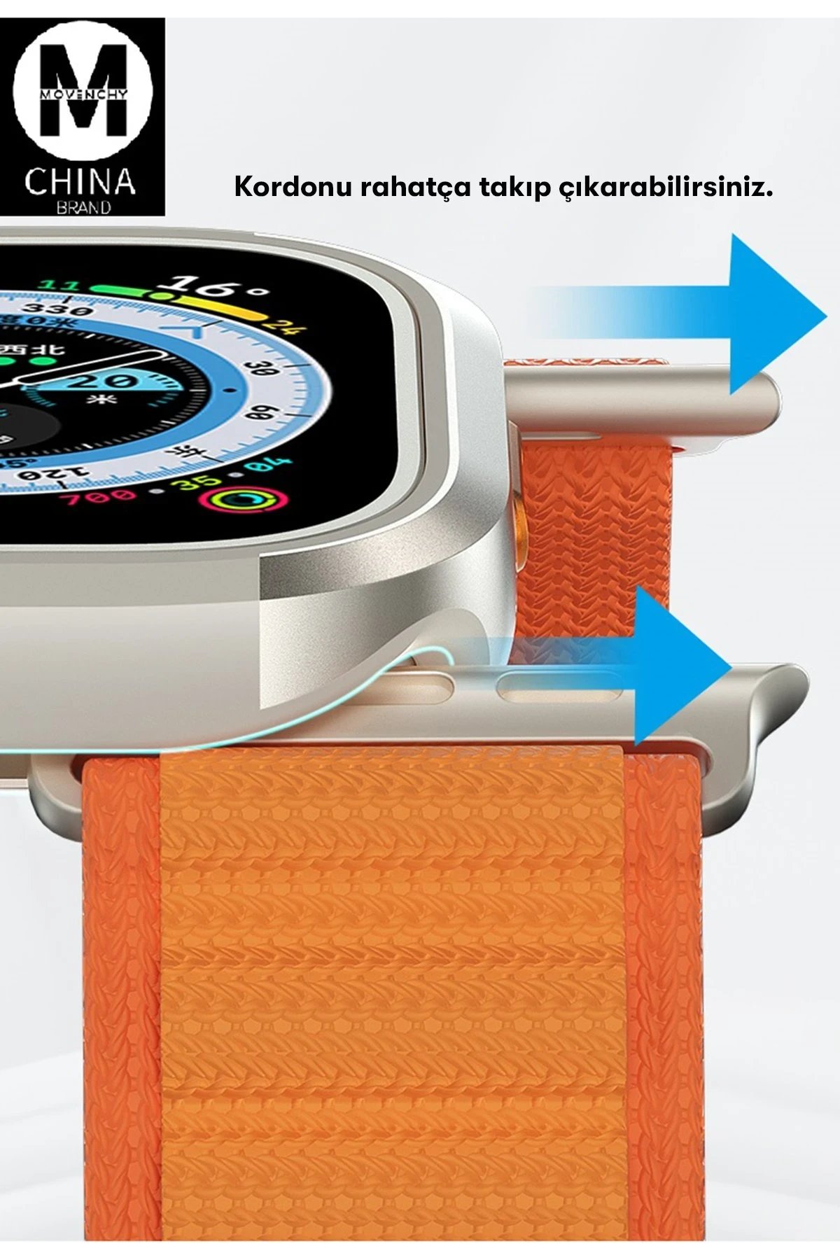 Apple Watch Ultra 49mm MO-WT3 Alüminyum Camlı Kasa Ekran Koruyucu - Gold-(5796) - Görsel 4