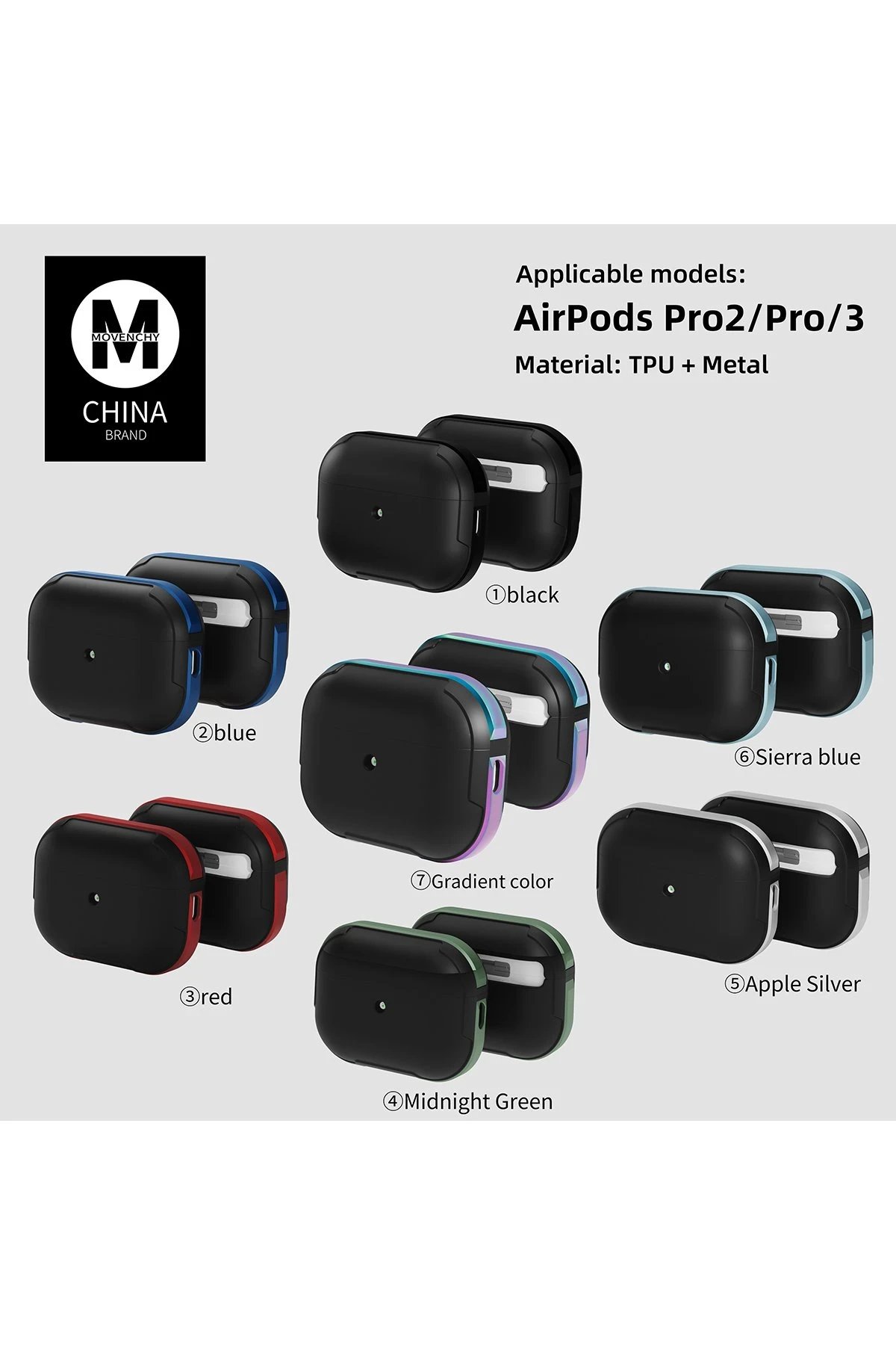 Airpods 3 (3.nesil) MO-A8 Armor Kılıf - Rainbow-(5796) - Görsel 3