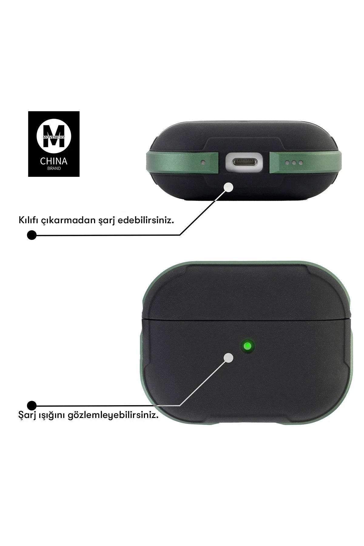 Airpods Pro 2 (2.nesil) MO-A8 Armor Kılıf - Rainbow-(5796) - Görsel 4