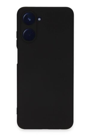 Realme 10 4G Kılıf Nano içi Kadife Silikon - Siyah-(5796)