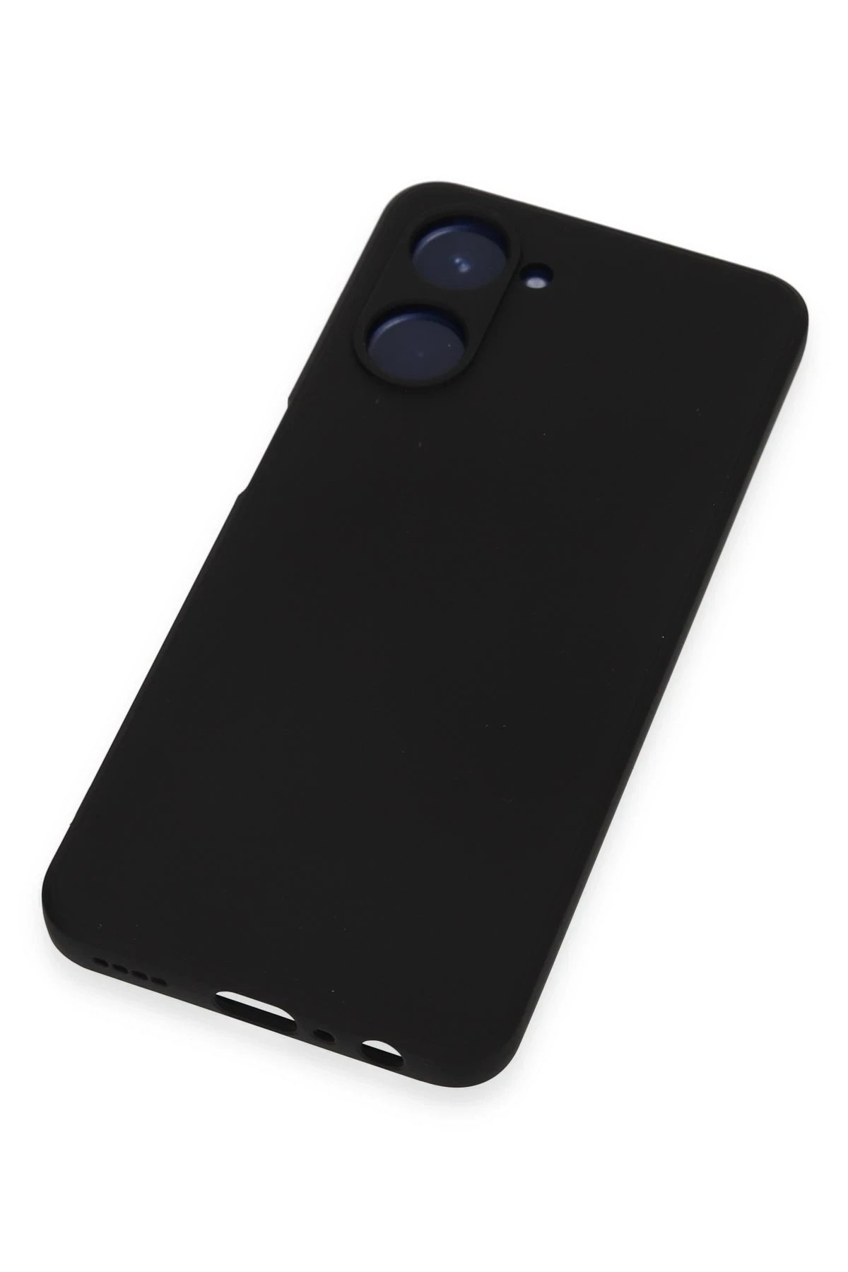 Realme 10 4G Kılıf Nano içi Kadife Silikon - Siyah-(5796) - Görsel 4