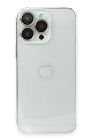iPhone 13 Pro Kılıf Luko Lens Silikon - Gold-(5796)
