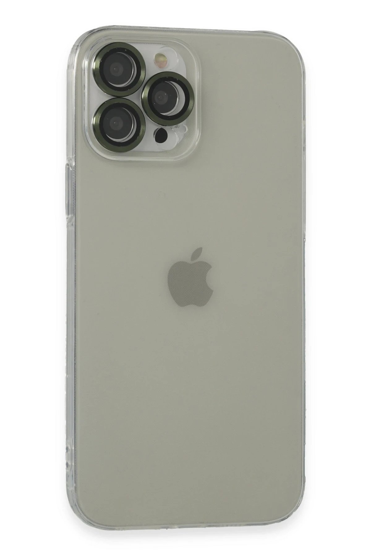 iPhone 13 Pro Max Kılıf Luko Lens Silikon - Yeşil-(5796)