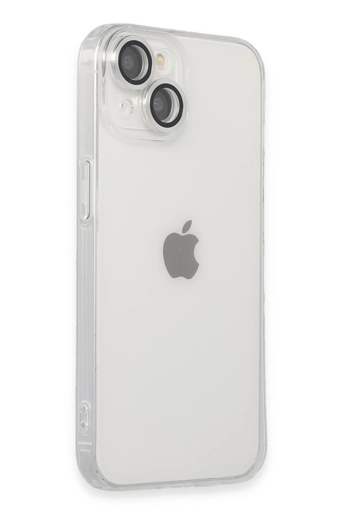 iPhone 14 Kılıf Luko Lens Silikon - Gümüş-(5796) - Görsel 2