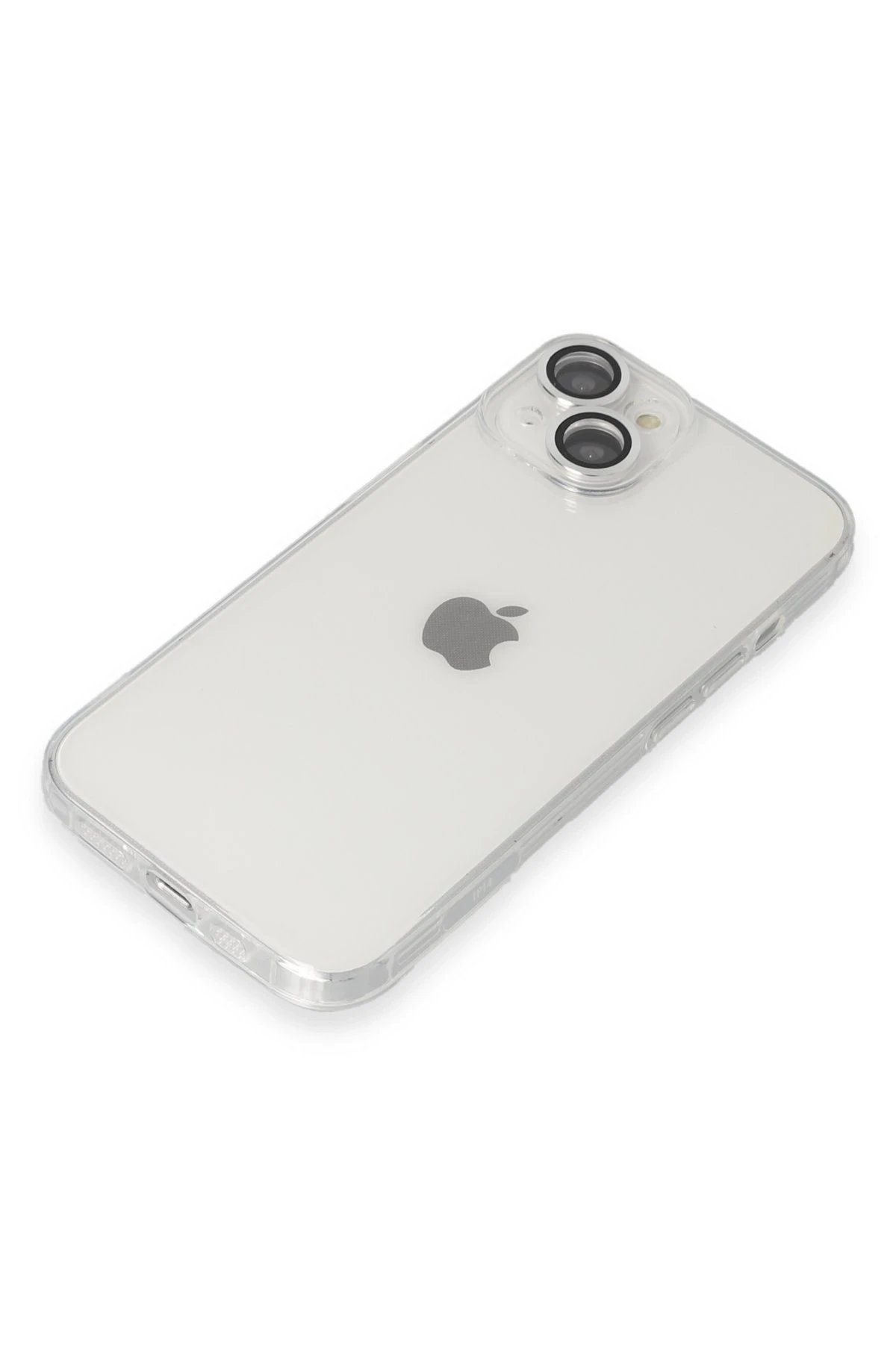 iPhone 14 Kılıf Luko Lens Silikon - Gümüş-(5796) - Görsel 4