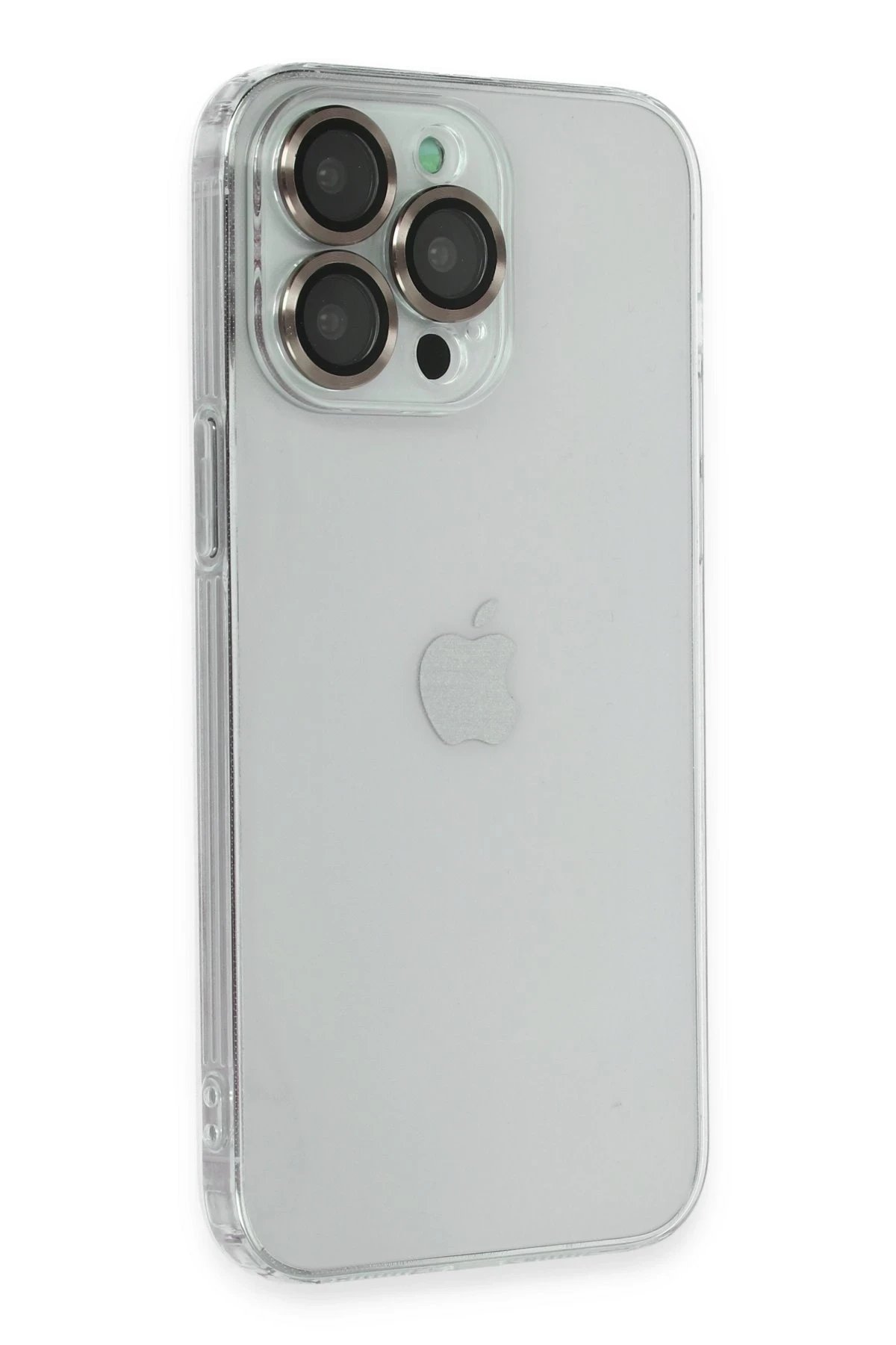 iPhone 14 Pro Max Kılıf Luko Lens Silikon - Gold-(5796) - Görsel 2