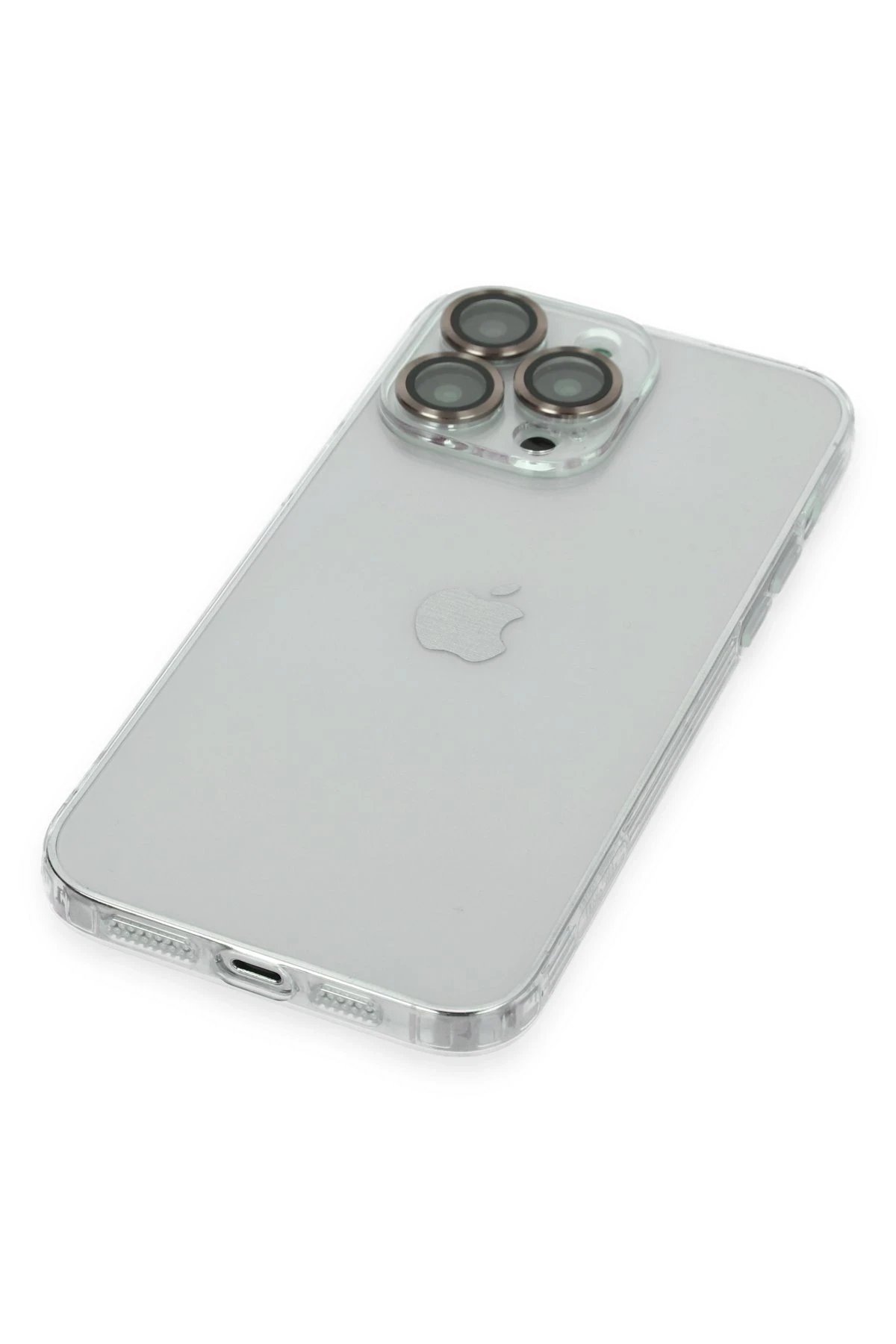 iPhone 14 Pro Max Kılıf Luko Lens Silikon - Gold-(5796) - Görsel 4