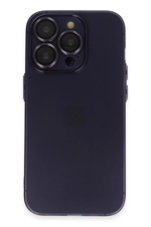 iPhone 14 Pro Max Kılıf Luko Lens Silikon - Derin Mor-(5796)
