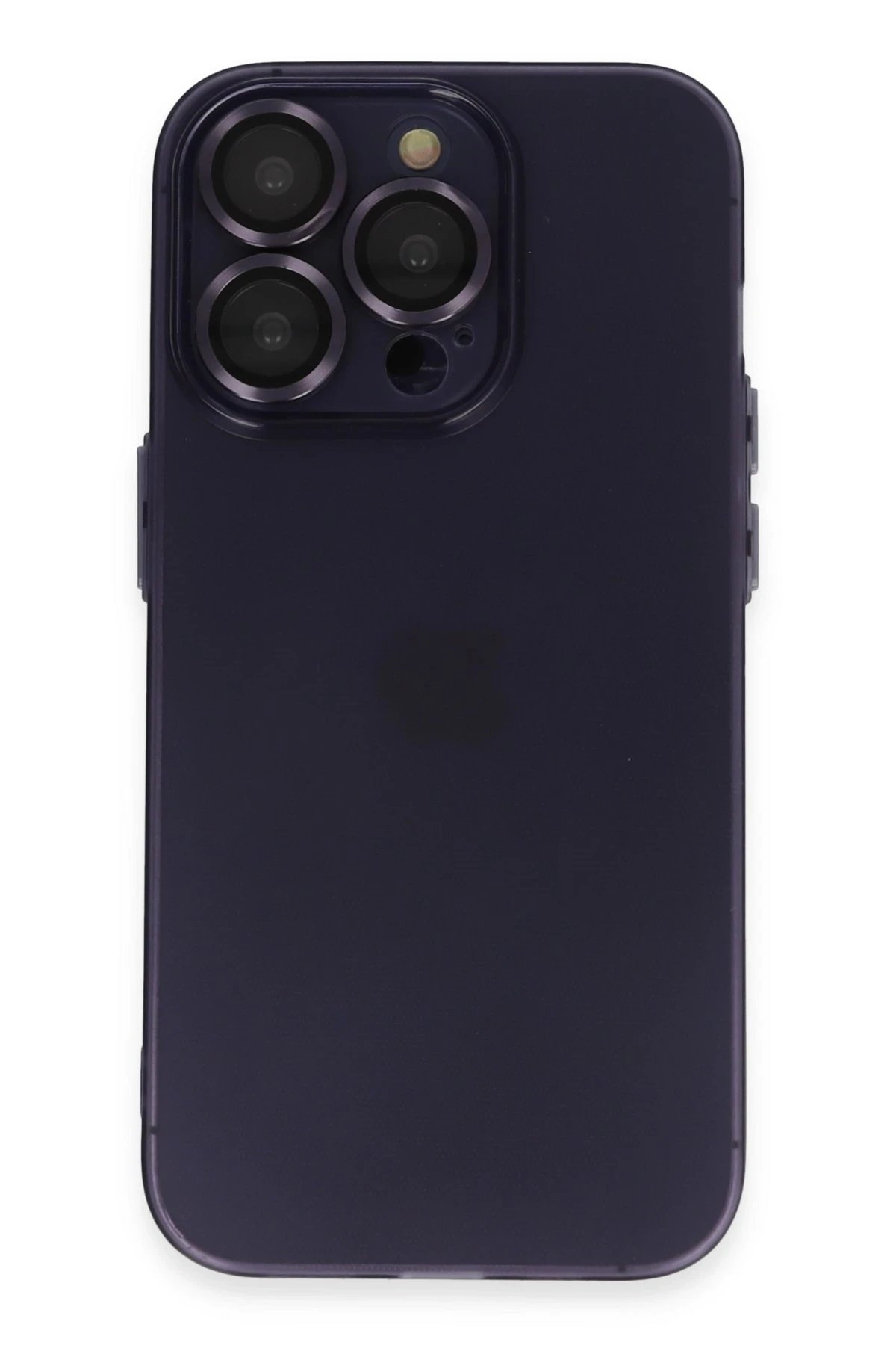 iPhone 14 Pro Max Kılıf Luko Lens Silikon - Derin Mor-(5796)