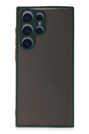 Samsung Galaxy S22 Ultra Kılıf Montreal Silikon Kapak - Yeşil-(5796)