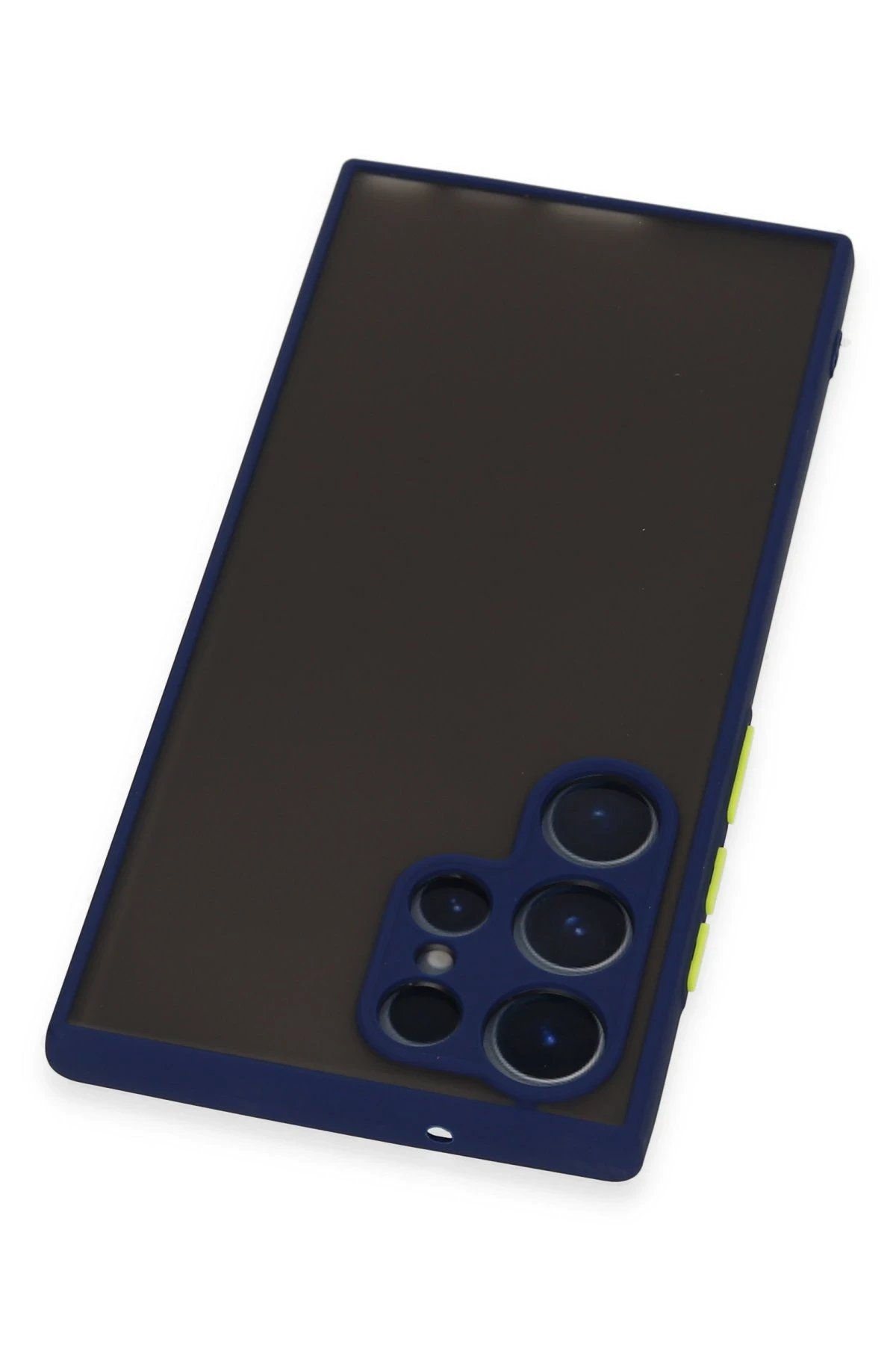 Samsung Galaxy S22 Ultra Kılıf Montreal Silikon Kapak - Lacivert-(5796) - Görsel 3