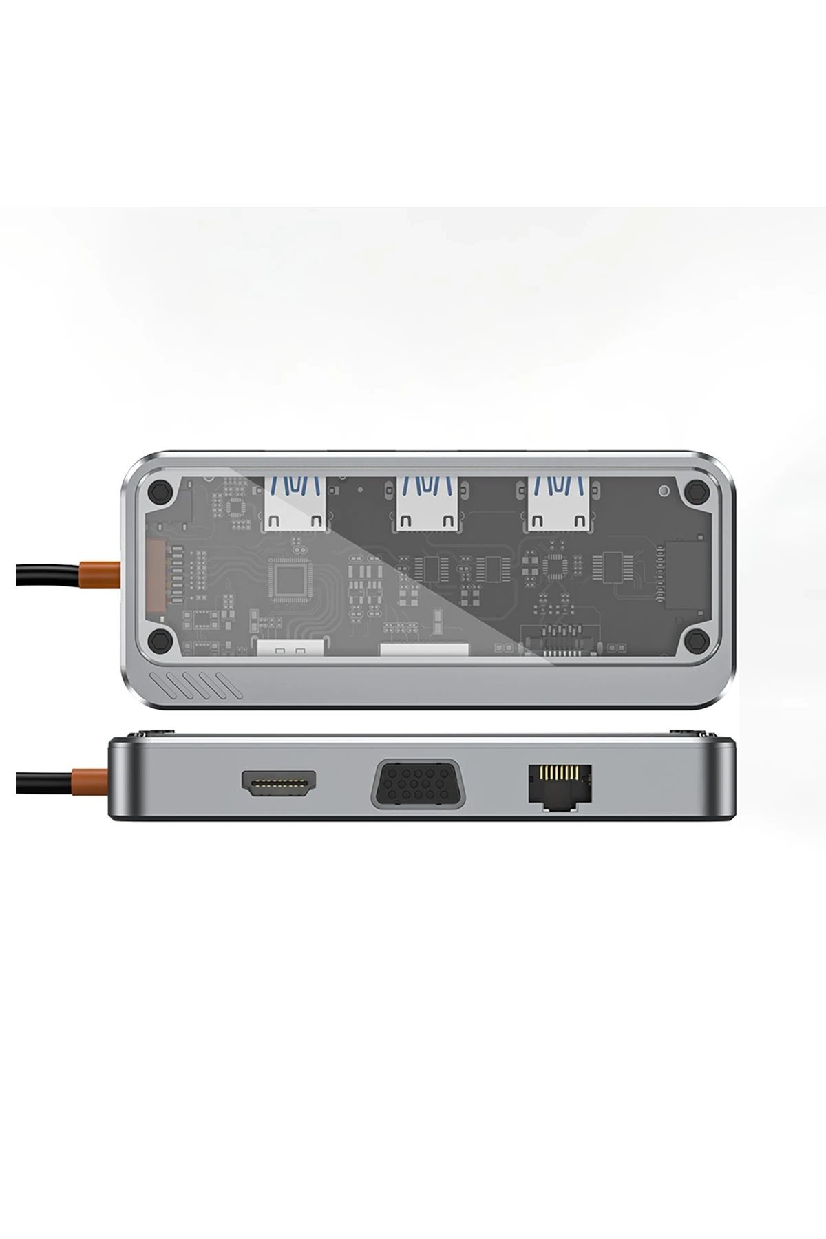 Dönüştürücü 10in1 Hub SW10V - Gri-(5796)