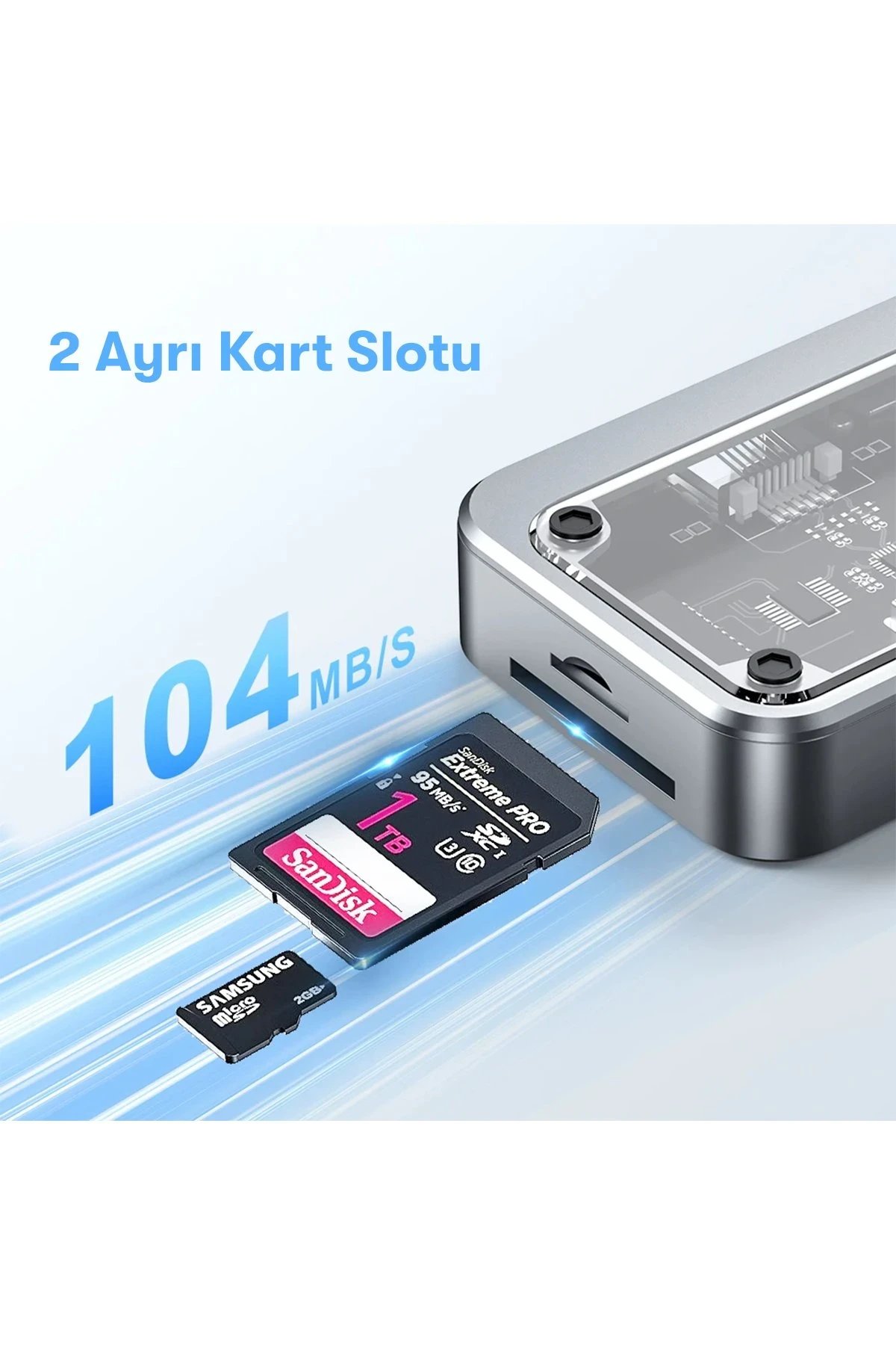 Dönüştürücü 10in1 Hub SW10V - Gri-(5796) - Görsel 5