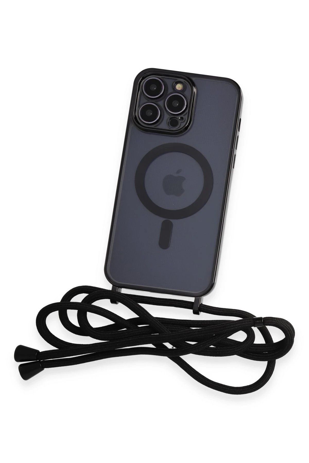 iPhone 13 Pro Kılıf Divo Lazer Askılı Magsafe Kapak - Siyah-(5796) - Görsel 3