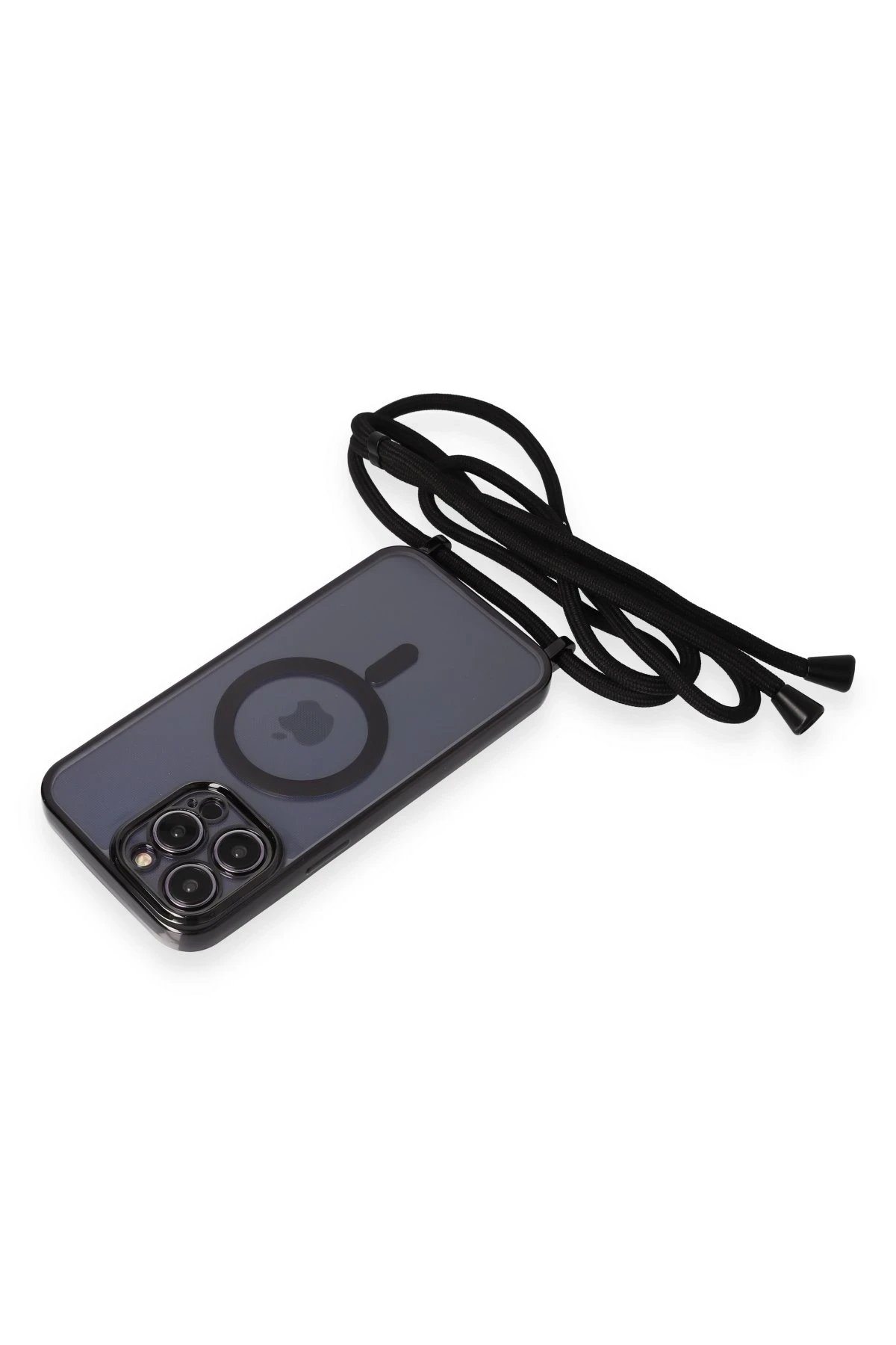 iPhone 13 Pro Kılıf Divo Lazer Askılı Magsafe Kapak - Siyah-(5796) - Görsel 5
