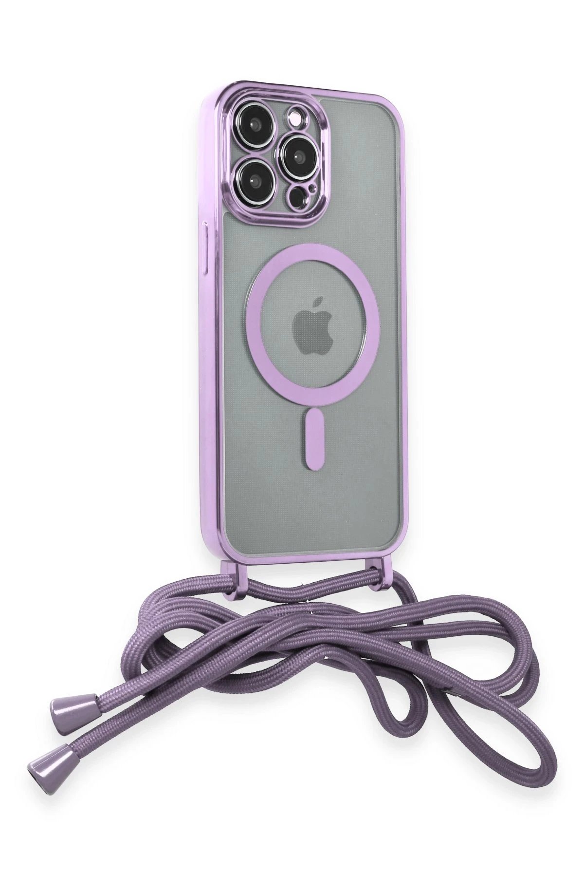 iPhone 13 Pro Kılıf Divo Lazer Askılı Magsafe Kapak - Lila-(5796) - Görsel 2